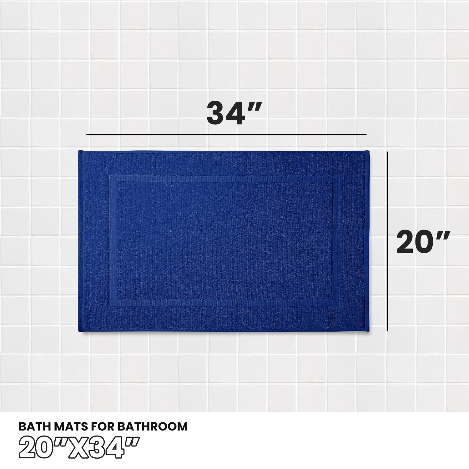 Tapis de bain Canadian Linen Yukon, léger, 20 x 34&nbsp;po, séchage rapide, coton doux et absorbant, pour cadre photo de salle de bain, prune, paq. 2