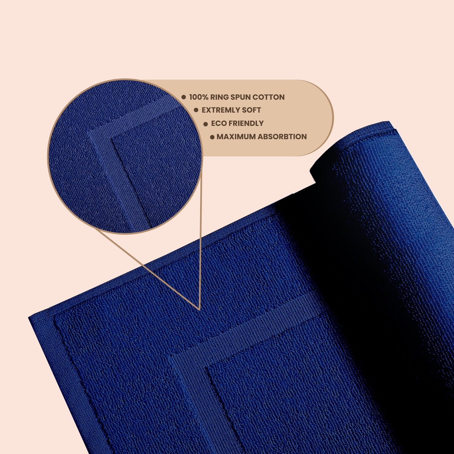 Tapis de bain Canadian Linen Yukon, léger, 20 x 34&nbsp;po, séchage rapide, coton doux et absorbant, pour cadre photo de salle de bain, prune, paq. 2