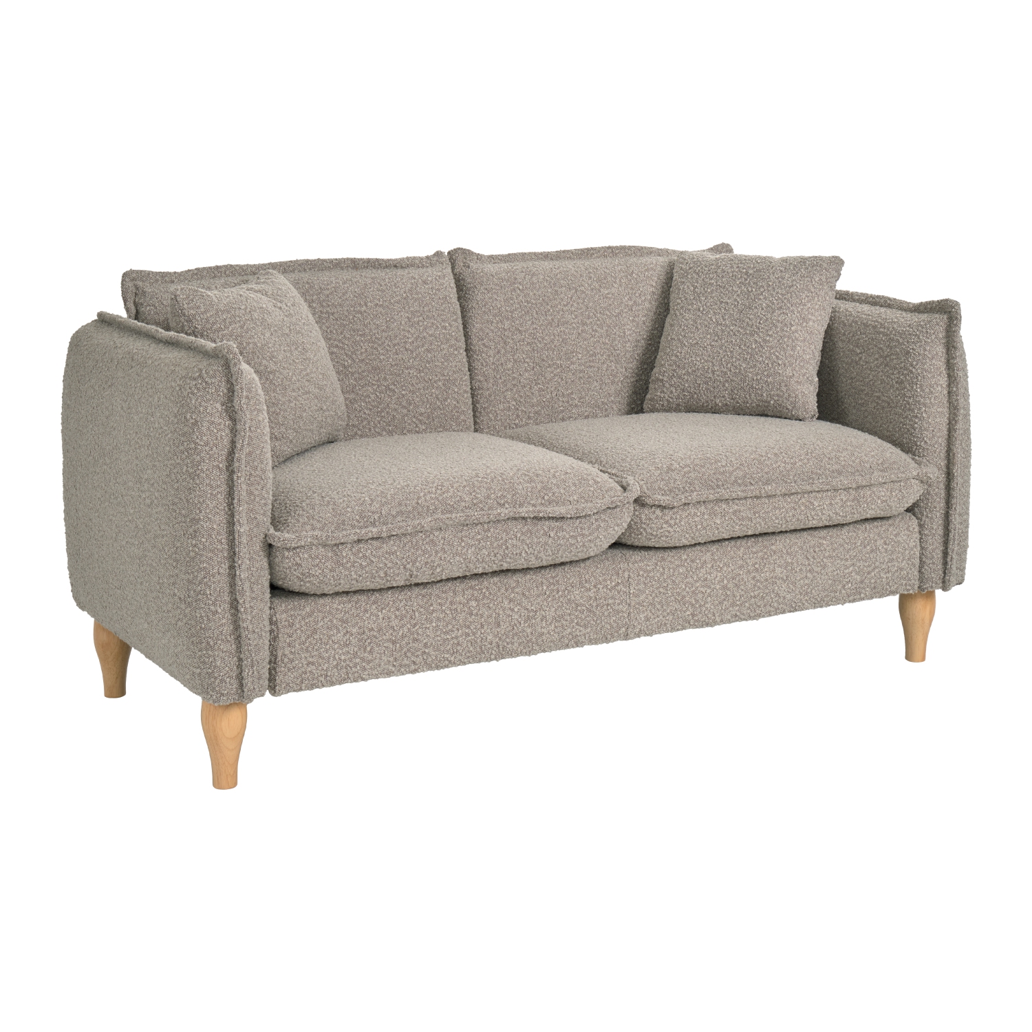 Amber & Emily Oliver Boucle Elegant Minimalist Loveseat