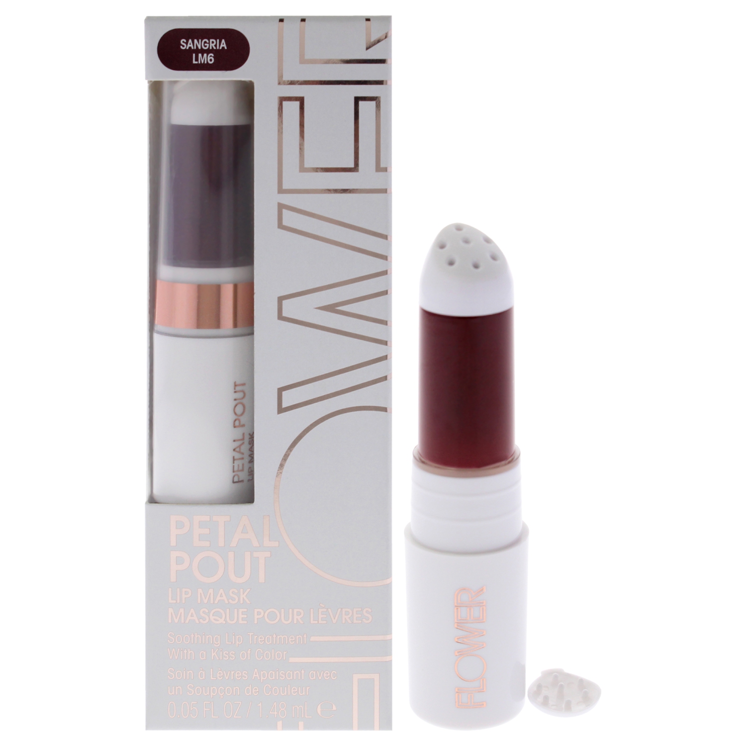 Masque à lèvres Pétale Pout - Sangria LM6 par Flower Beauty pour Femme - Masque à lèvres 0,05&nbsp;oz