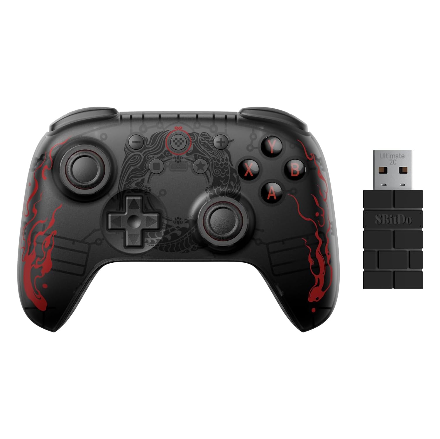 Manette sans fil Ultimate 2C de 8BitDo pour PC Windows et Android, manches à balai et gâchettes à effet Hall, taux de scrutation 1000Hz - Mythe
