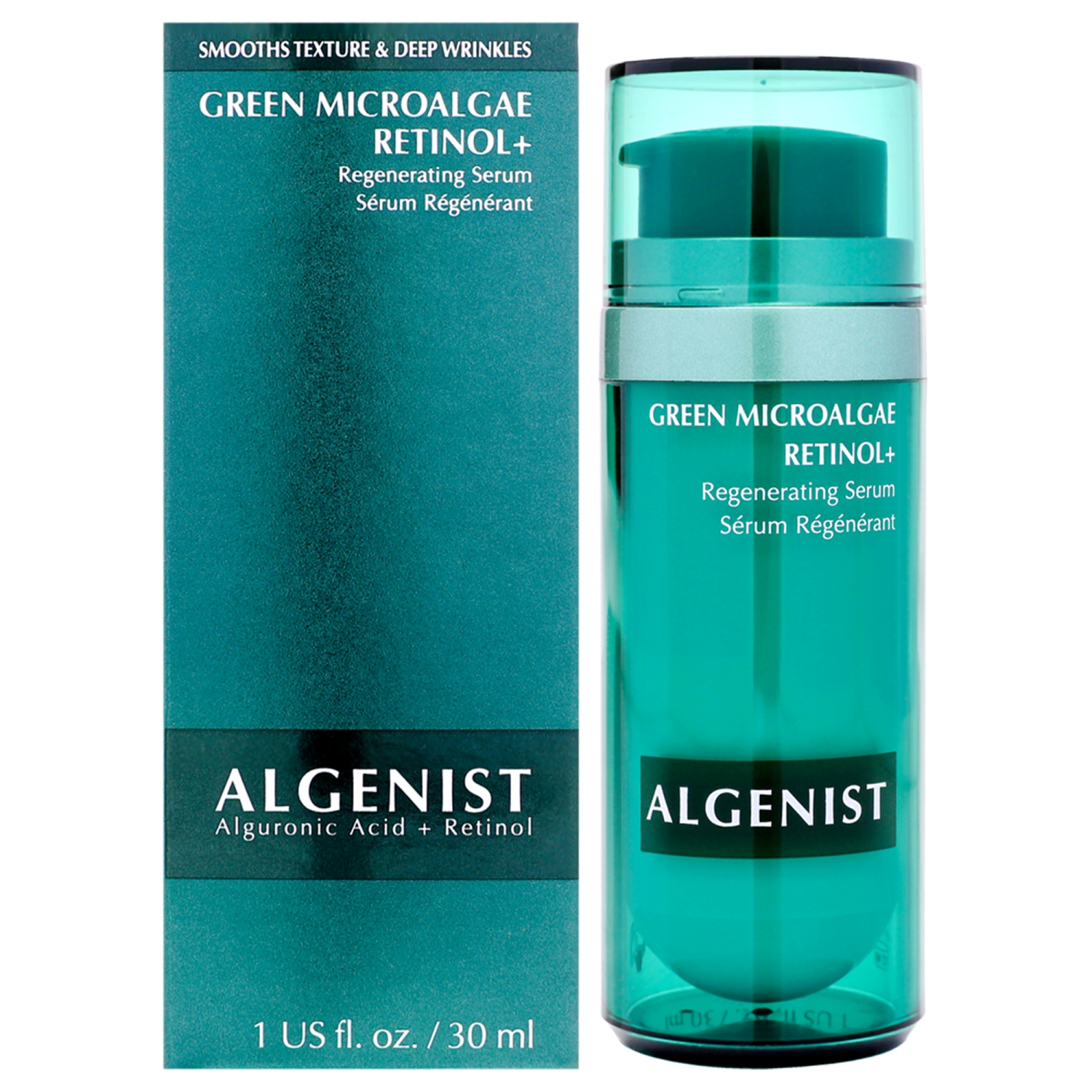 Sérum régénératif vert de microalgues Retinol Plus par algéniste - 1&nbsp;oz Sérum