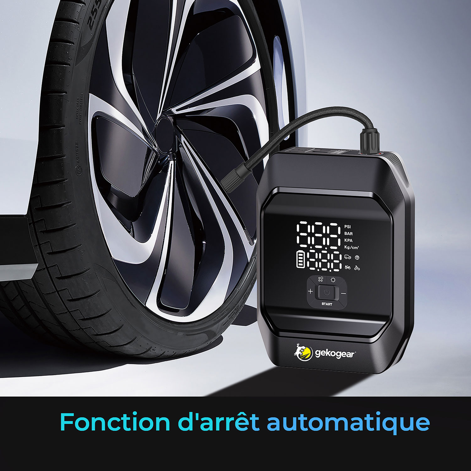 Pompe à air portative et démarreur de secours AirFlux 300 de GekoGear