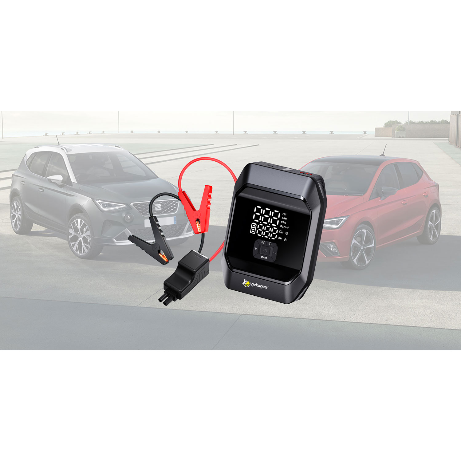 Pompe à air portative et démarreur de secours AirFlux 300 de GekoGear