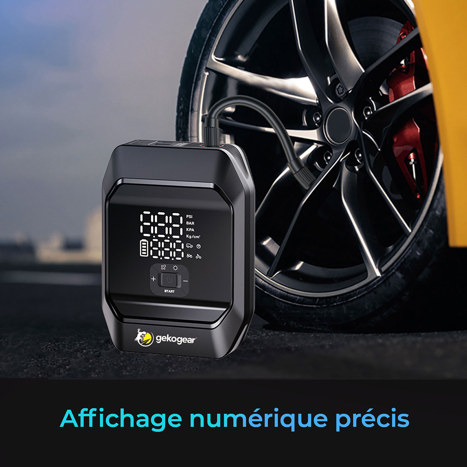 Pompe à air portative et démarreur de secours AirFlux 300 de GekoGear