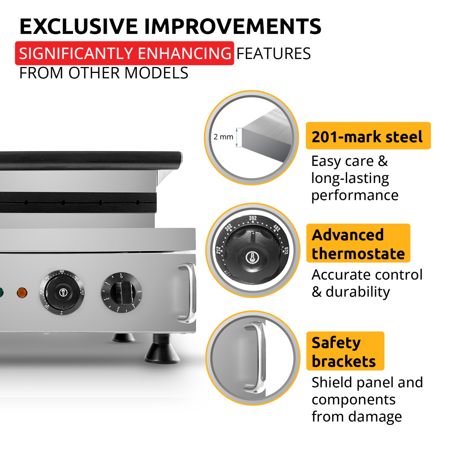 AP-527 Hot Dog Waffle Maker Commercial | Corn Dog Waffle Maker | 6 PCS | Hotdog Waffles on a Stick | Stainless Steel | 110V