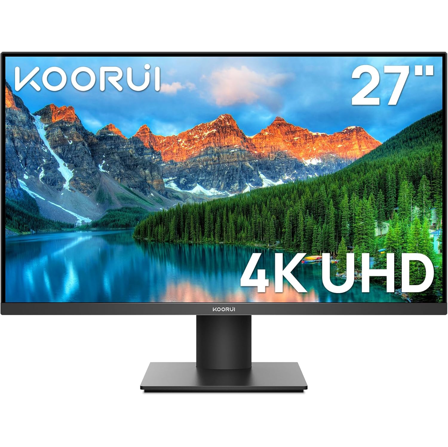 KOORUI 27" 4K UHD Monitor, IPS Display, HDR10, 90% DCI-P3, HDMI 2.0 & DisplayPort, VESA Mountable - N07