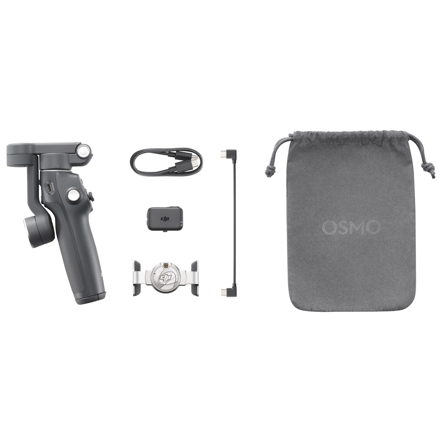 Stabilisateur à cardan Osmo Mobile 7P de DJI pour téléphone intelligent - Gris foncé