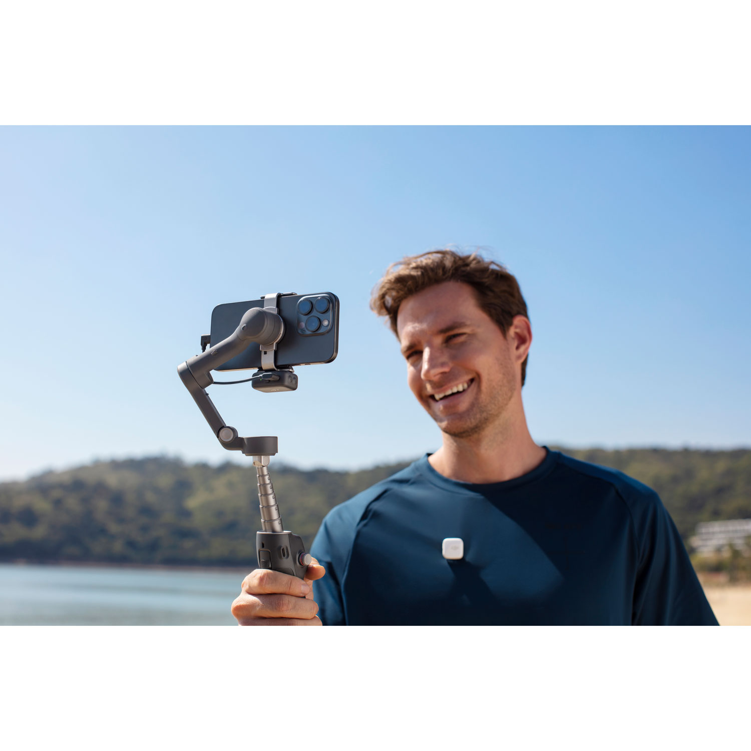 Stabilisateur à cardan Osmo Mobile 7P de DJI pour téléphone intelligent - Gris foncé