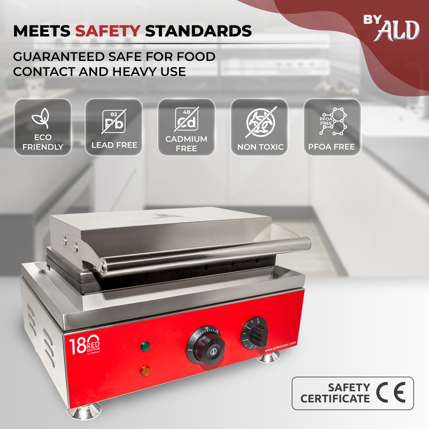 AR-EG6X Hotdog Waffle Maker | Waffle Iron for Corn Dogs | Stainless Steel | 6 Waffles on a Stick | 110V