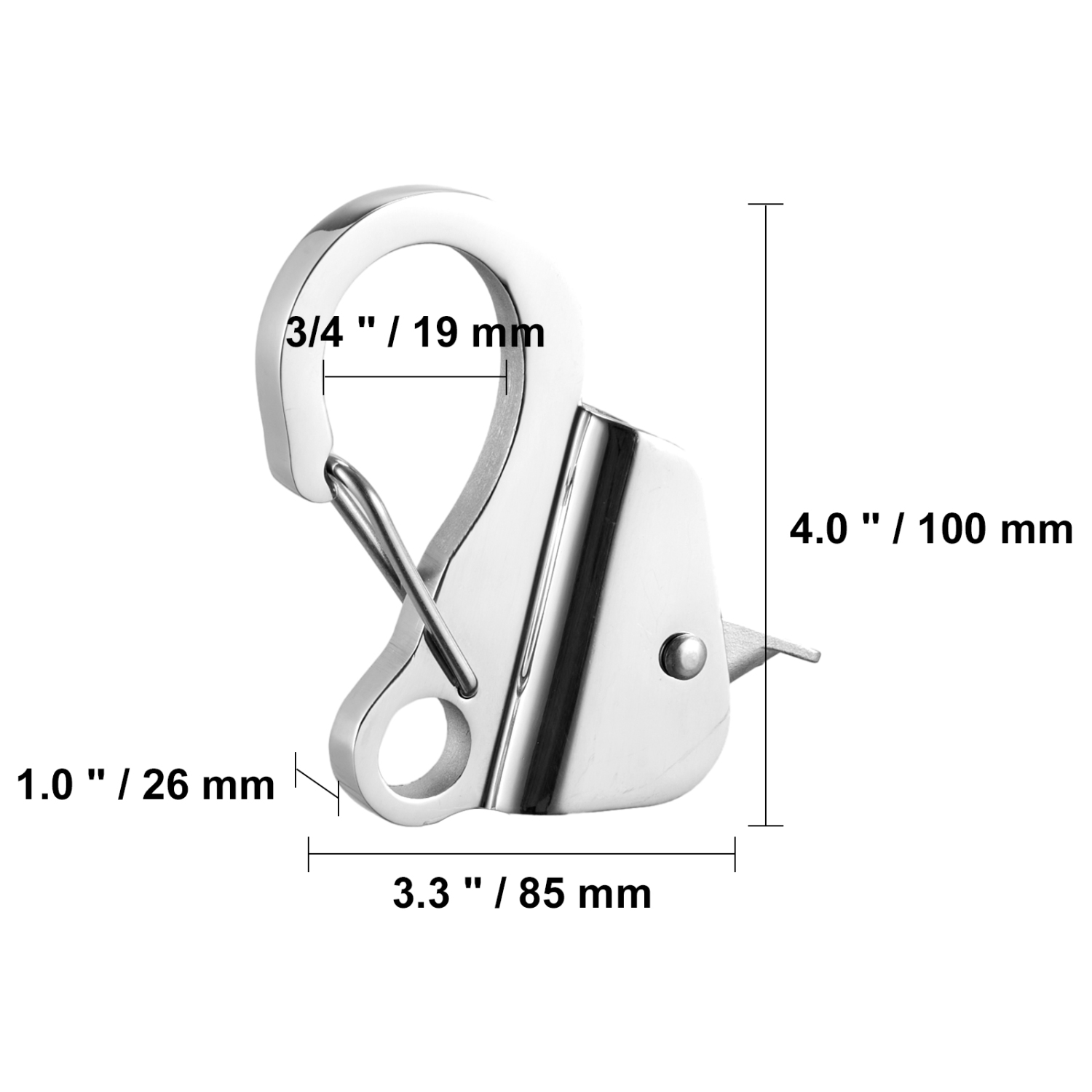 VEVOR 304 Boat Anchor Hook, Stainless Steel Slide Anchor, Knotless Anchor System with Quick Release, Boat Anchor Hook Clips for 3/8" - 5/8" Boat
