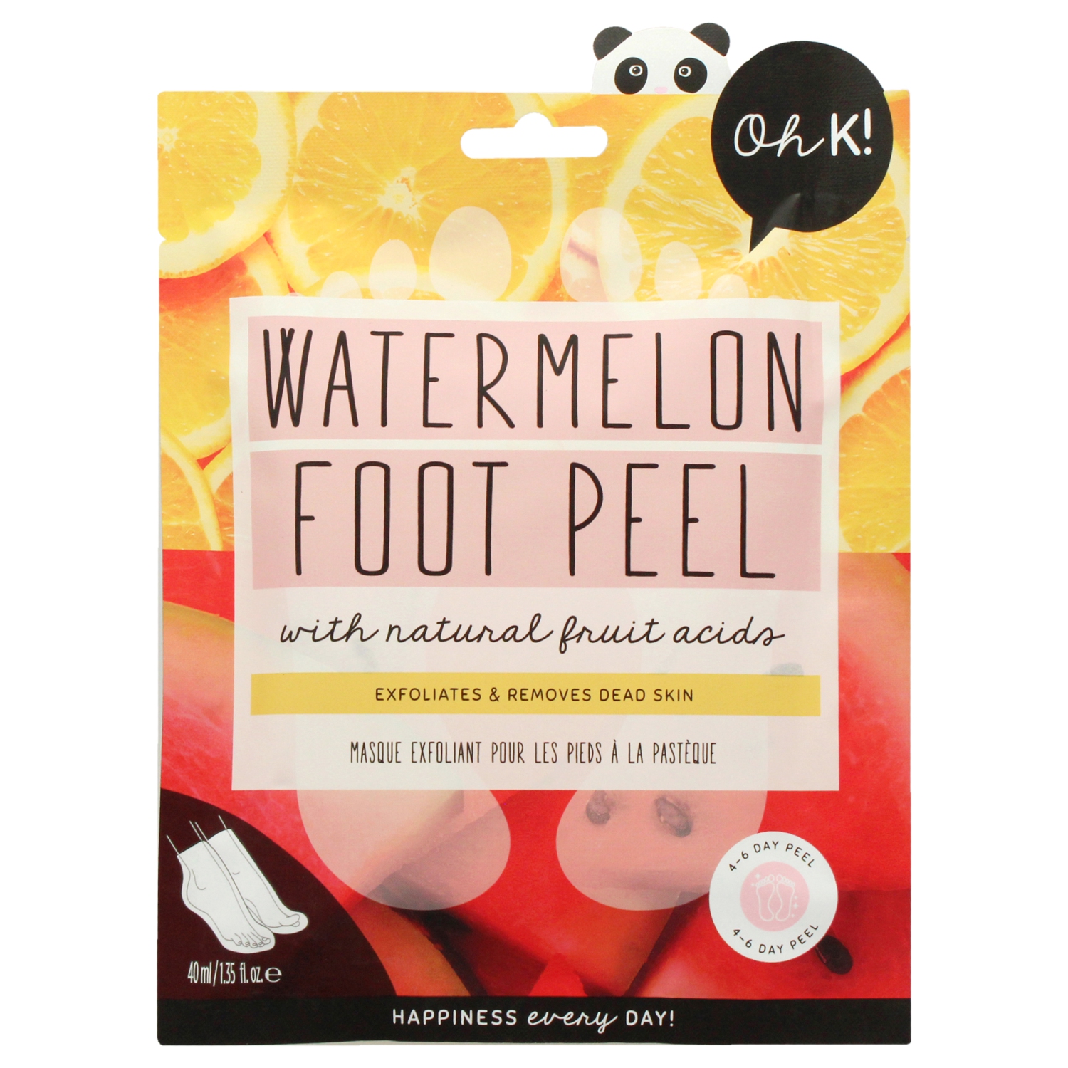 Foot Peel Mask - Melon d'eau par Oh K! Pour unisexe – 1 paires de masques