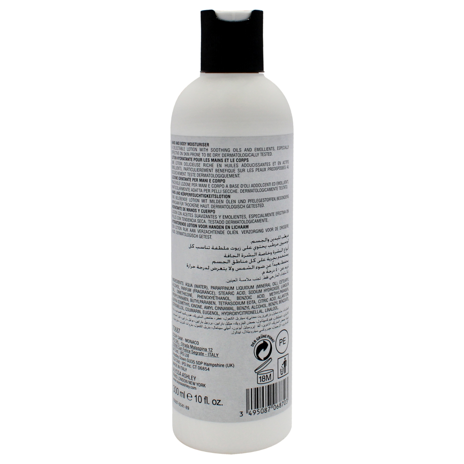 Musk Hand and Body Moisturizer by Alyssa Ashley for Unisex - 10 oz Lotion