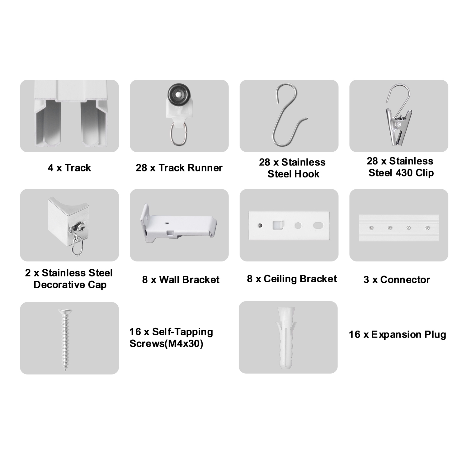 Ensemble de rails à rideaux pour plafond de 11,8 pi/3,6 de VEVOR, système de rails coulissants au plafond pour rideaux, rail séparateur de pièce pour