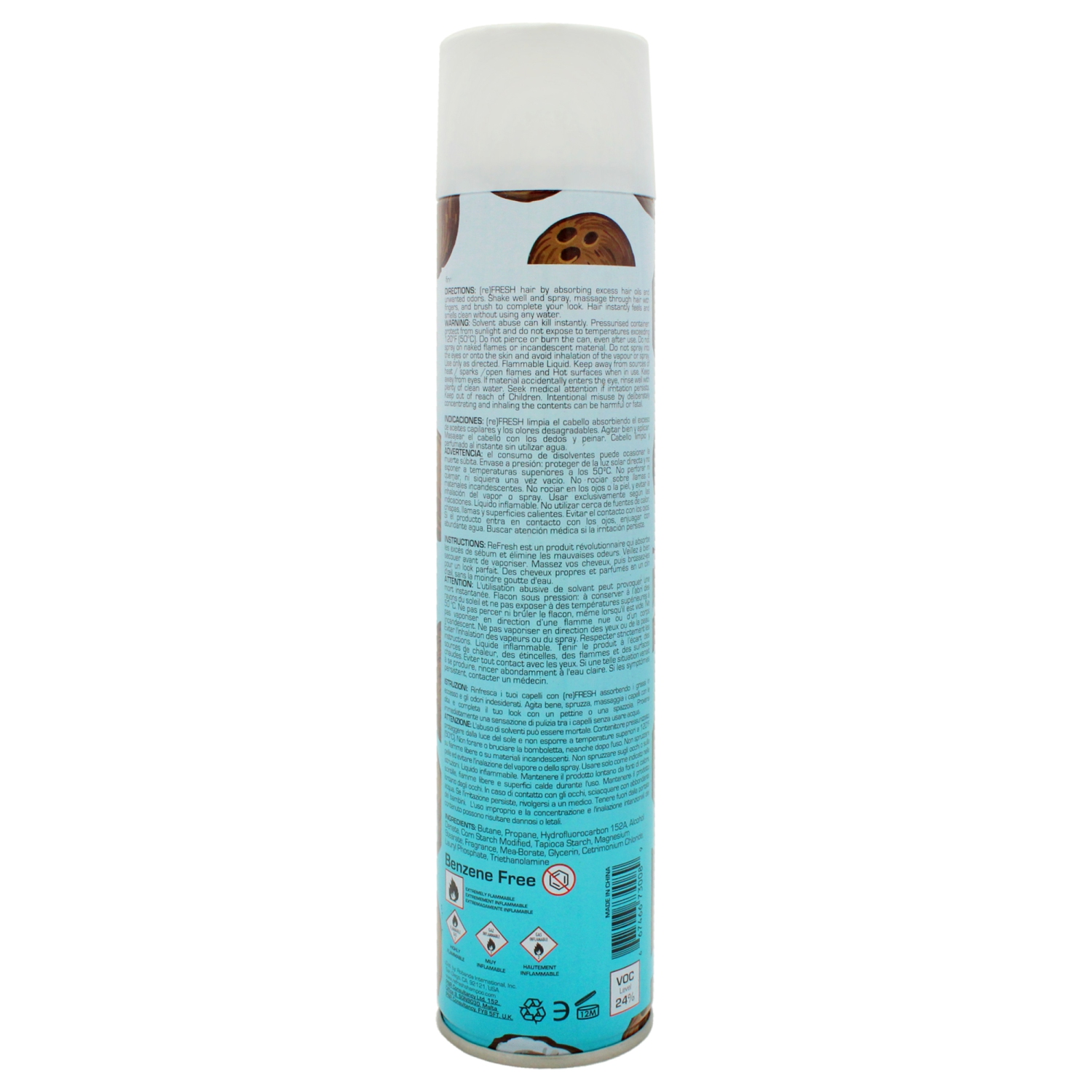 Shampooing sec - Noix de coco tropicale parFRESH pour Femmes - Shampooing sec 11,55 oz