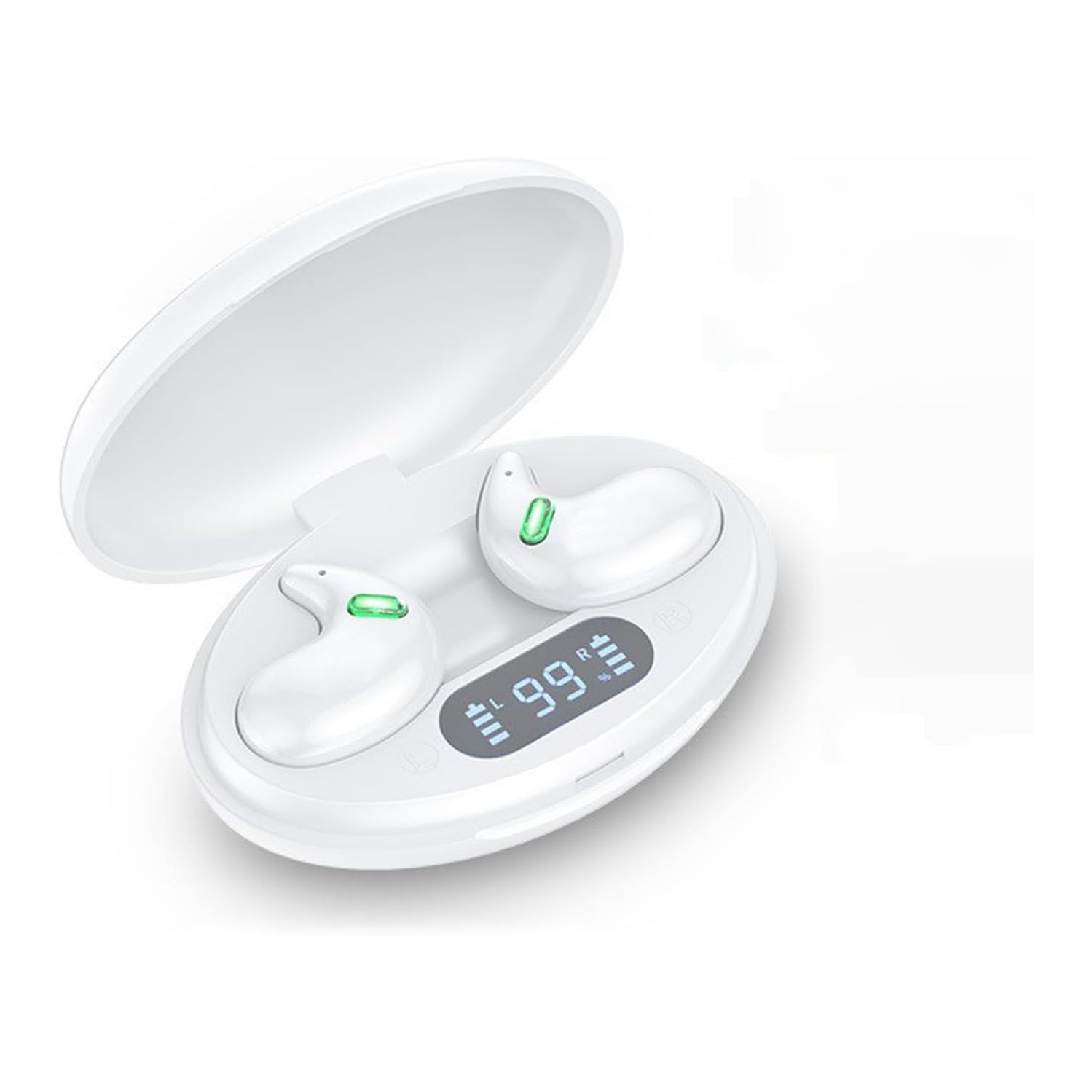 Écouteurs boutons Sleep, écouteurs boutons sans fil Bluetooth Invisible Mini, écouteurs boutons miniatures étanches avec boîte de chargement