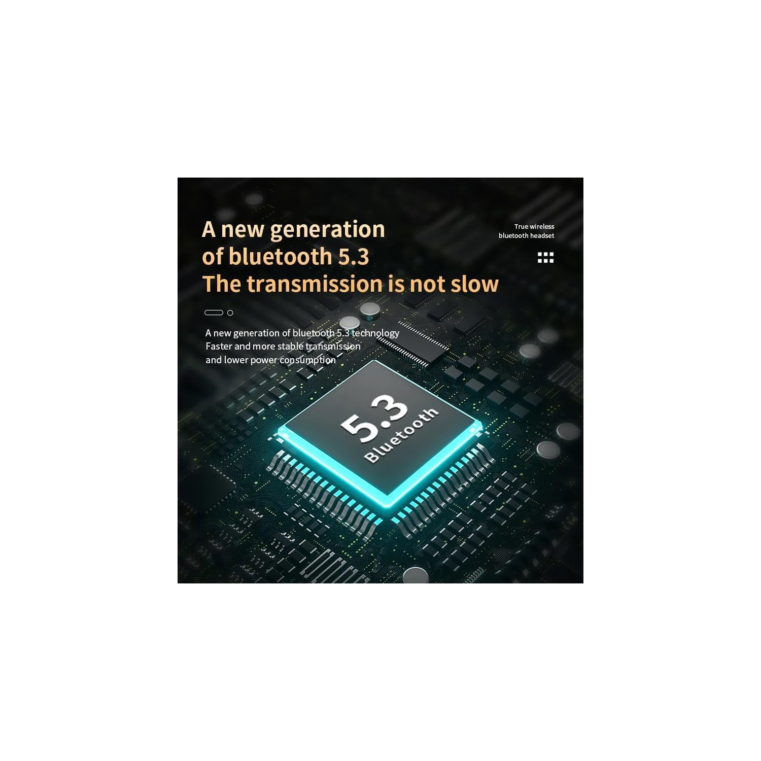 Casque de jeu Bluetooth avec microphone Bass Audio stéréo Écouteurs bouton haute-fidélité sans fil sport LED