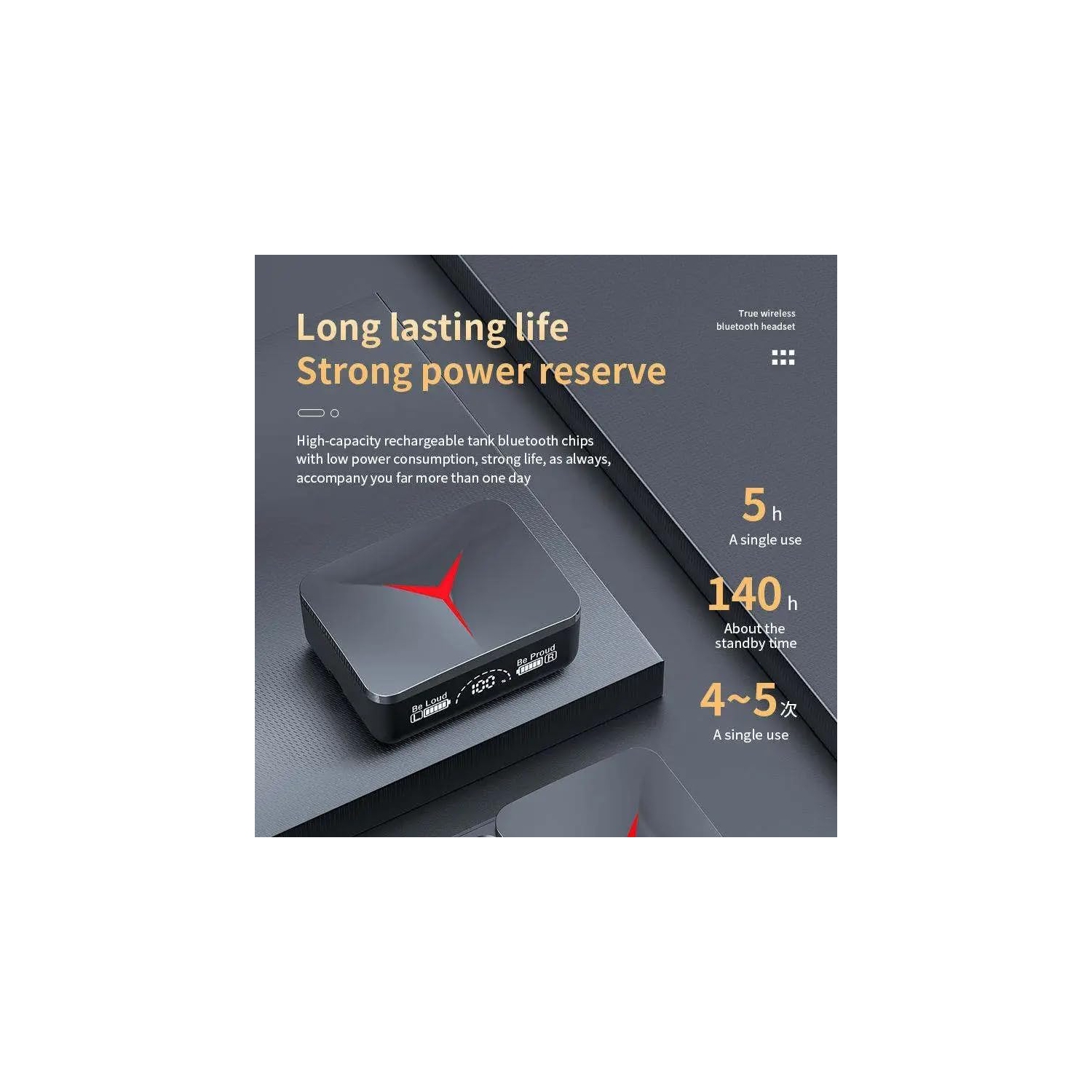 Casque de jeu Bluetooth avec microphone Bass Audio stéréo Écouteurs bouton haute-fidélité sans fil sport LED