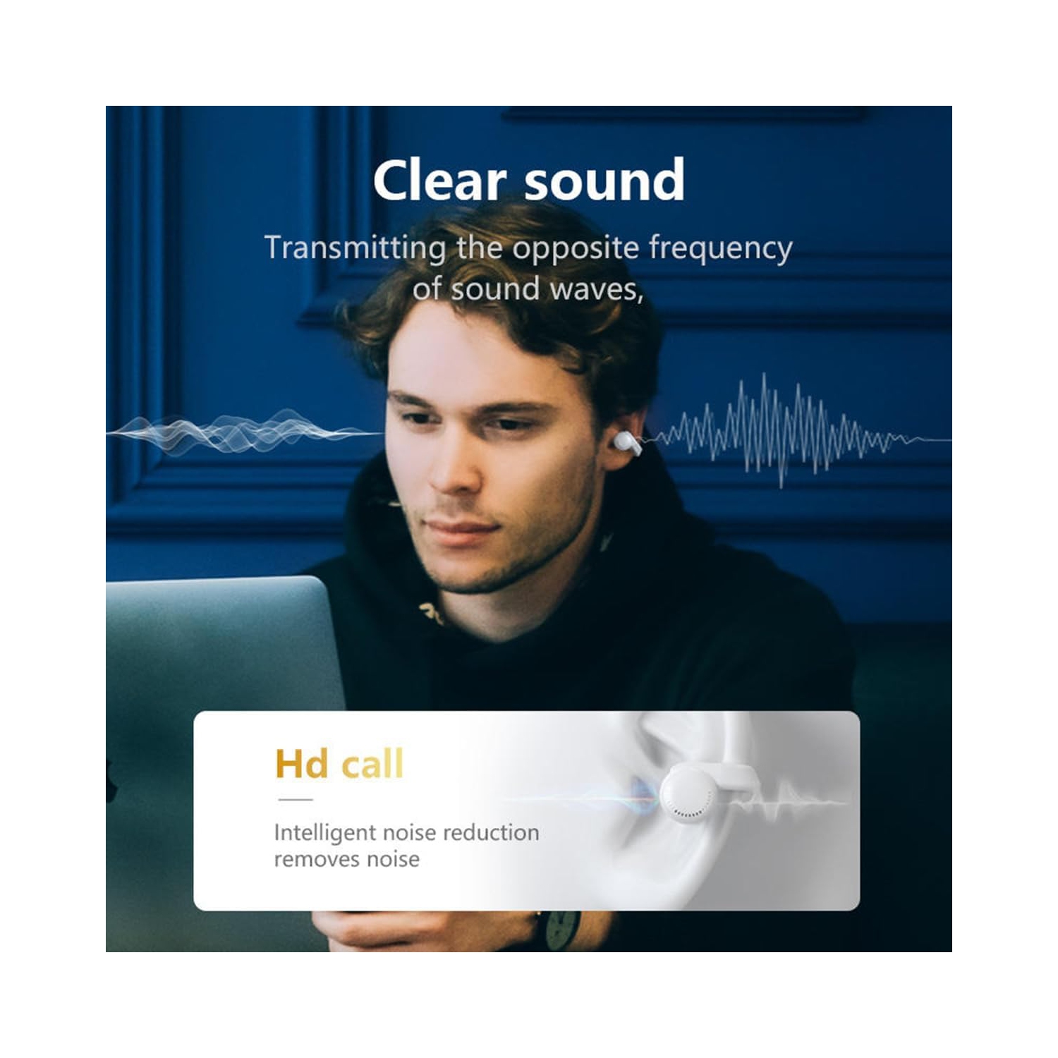 Écouteurs Bluetooth sans fil à pince, faible latence, longue durée de vie, casque de jeu