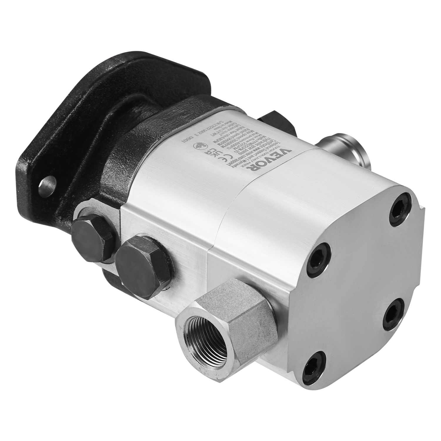 VEVOR 22GPM Hydraulic Log Splitter Pump, 2 Stage 4000PSI Log Splitter Pump, 1" Inlet 3/4" NPT Outlet 3600 RPM Aluminum Hydraulic Gear Pump, for Small