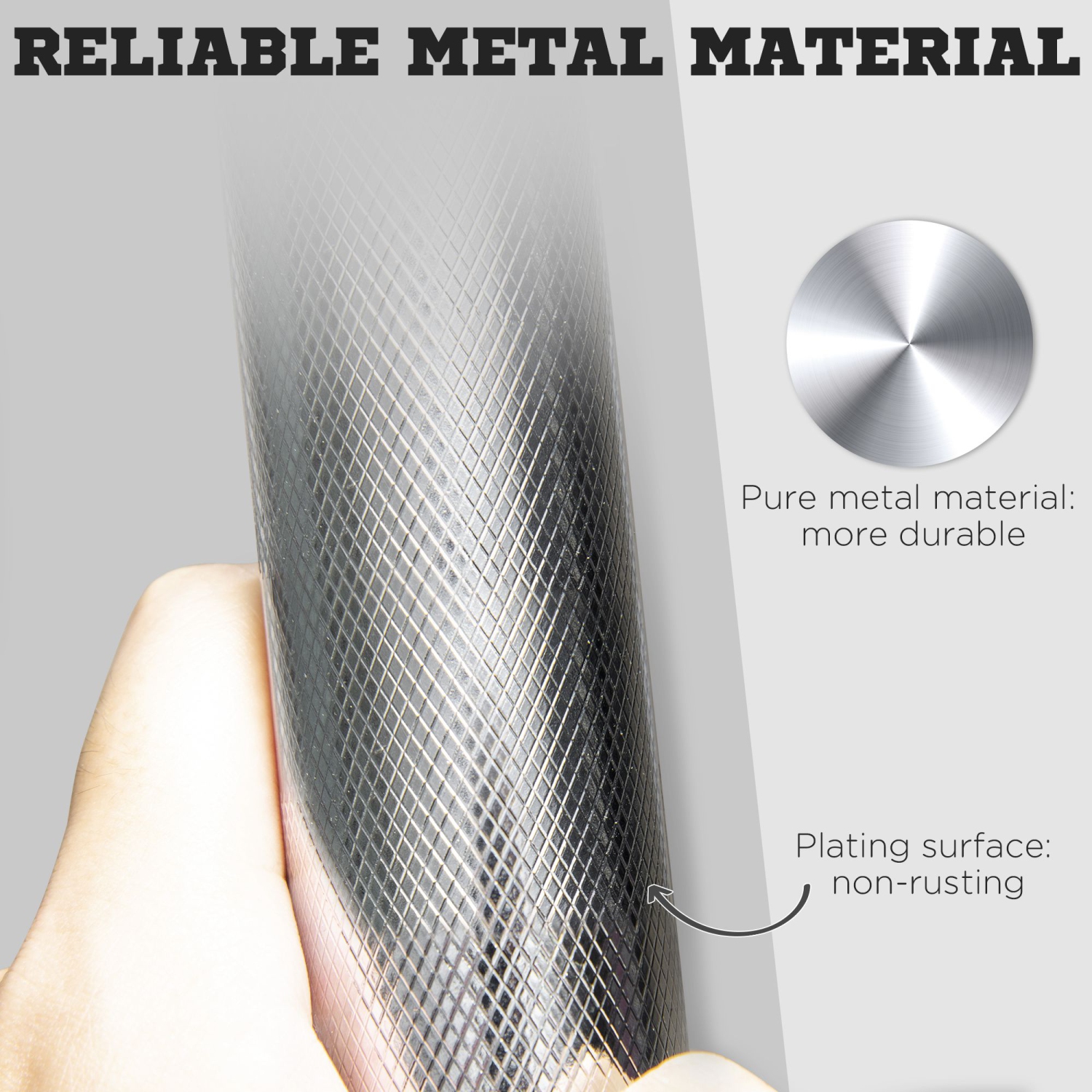 Soozier 44lbs 2-in-1 Adjustable Weight Barbell & Dumbbells Set, Free Weights Set with Non-Slip Handles for Home Gym Training, Black