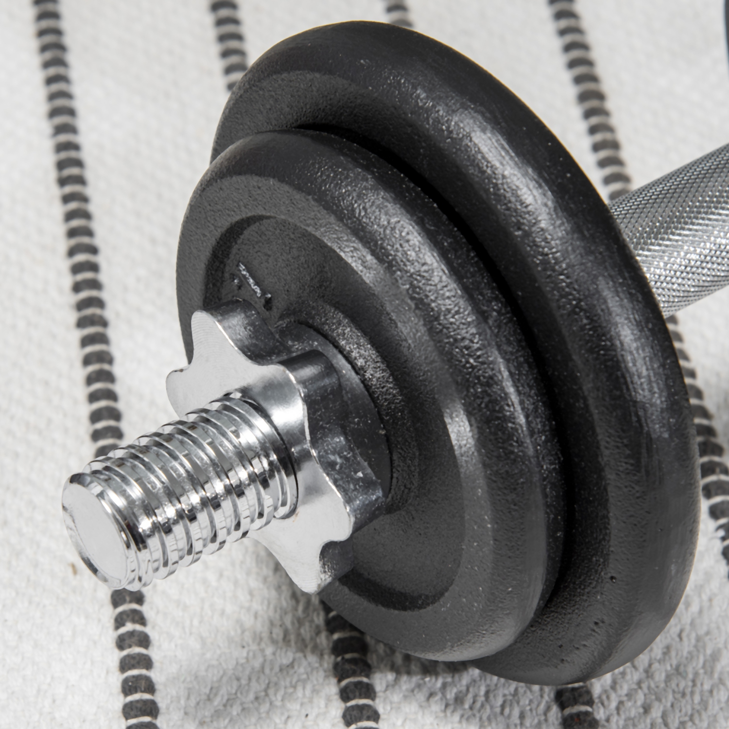 Soozier 44lbs 2-in-1 Adjustable Weight Barbell & Dumbbells Set, Free Weights Set with Non-Slip Handles for Home Gym Training, Black