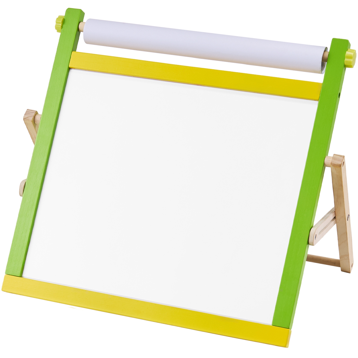 VEVOR 3-in-1 Tabletop Art Easel for Kids, Wooden Double-Sided Kid's Art Easel with Magnetic Whiteboard, Chalkboard, Paper Roll, Foldable Portable