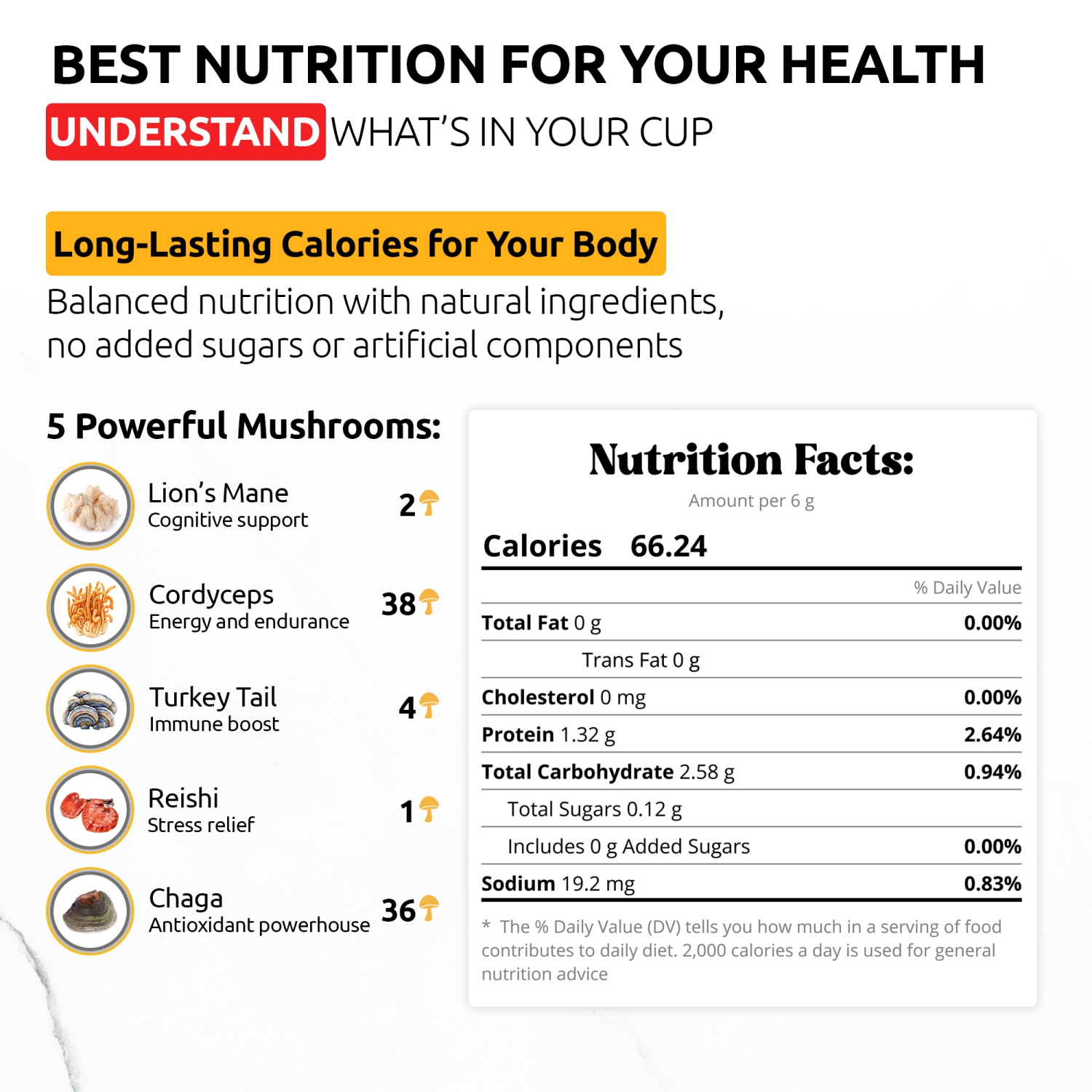 OS-MBC01 Mushroom Black Coffee Blend | 5-Mushroom Formula | Arabica Coffee | Energy, Focus, Immunity | 14 oz