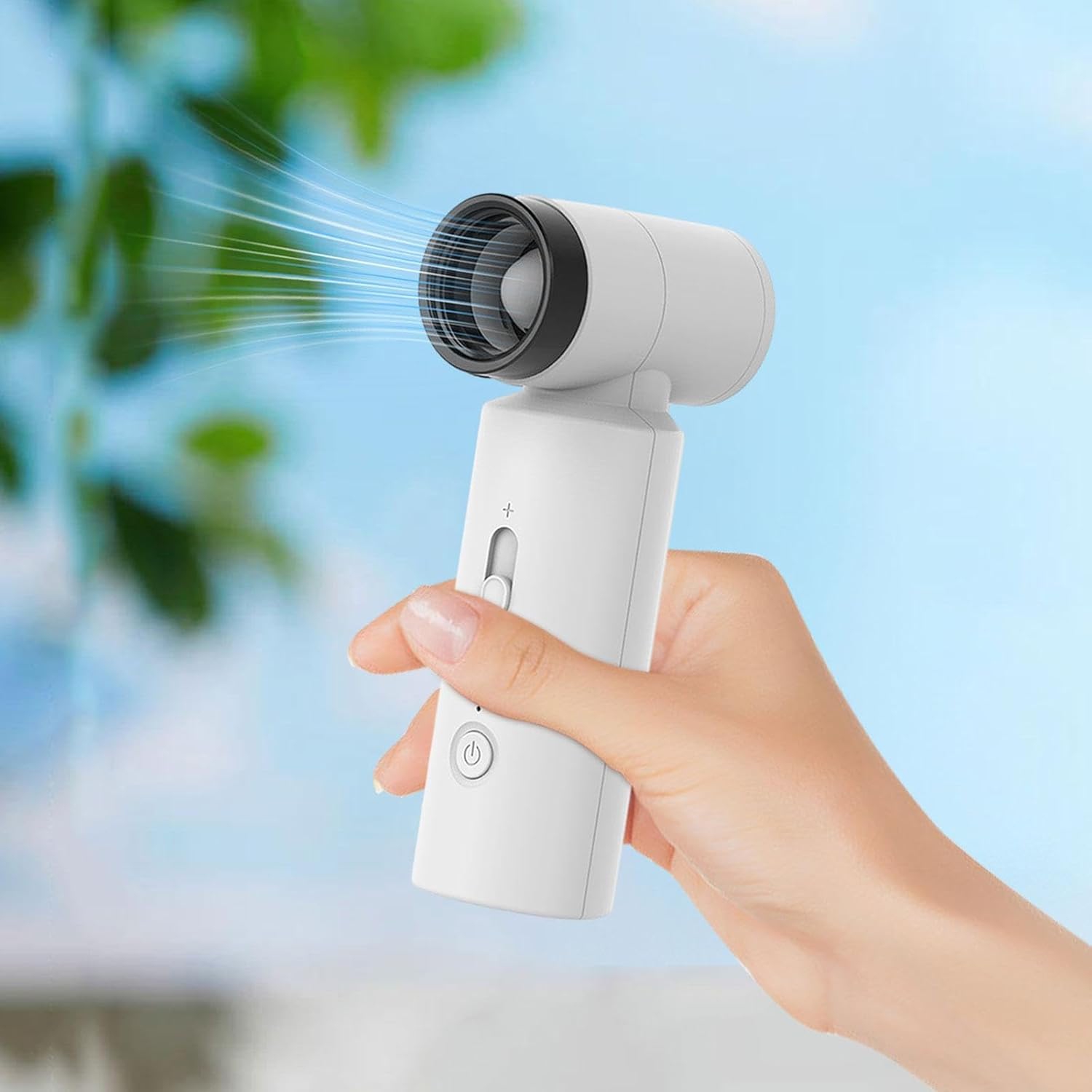 Mini souffleur portatif compact rechargeable pour les voyages, blanc