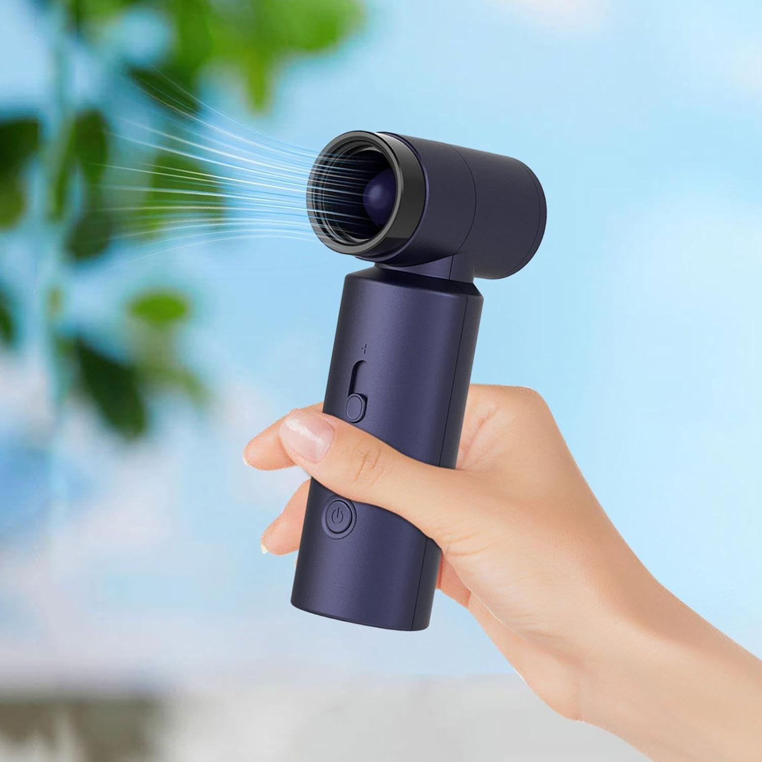 Compact Handheld Fan Rechargeable Mini Travel Blower, Royal Blue