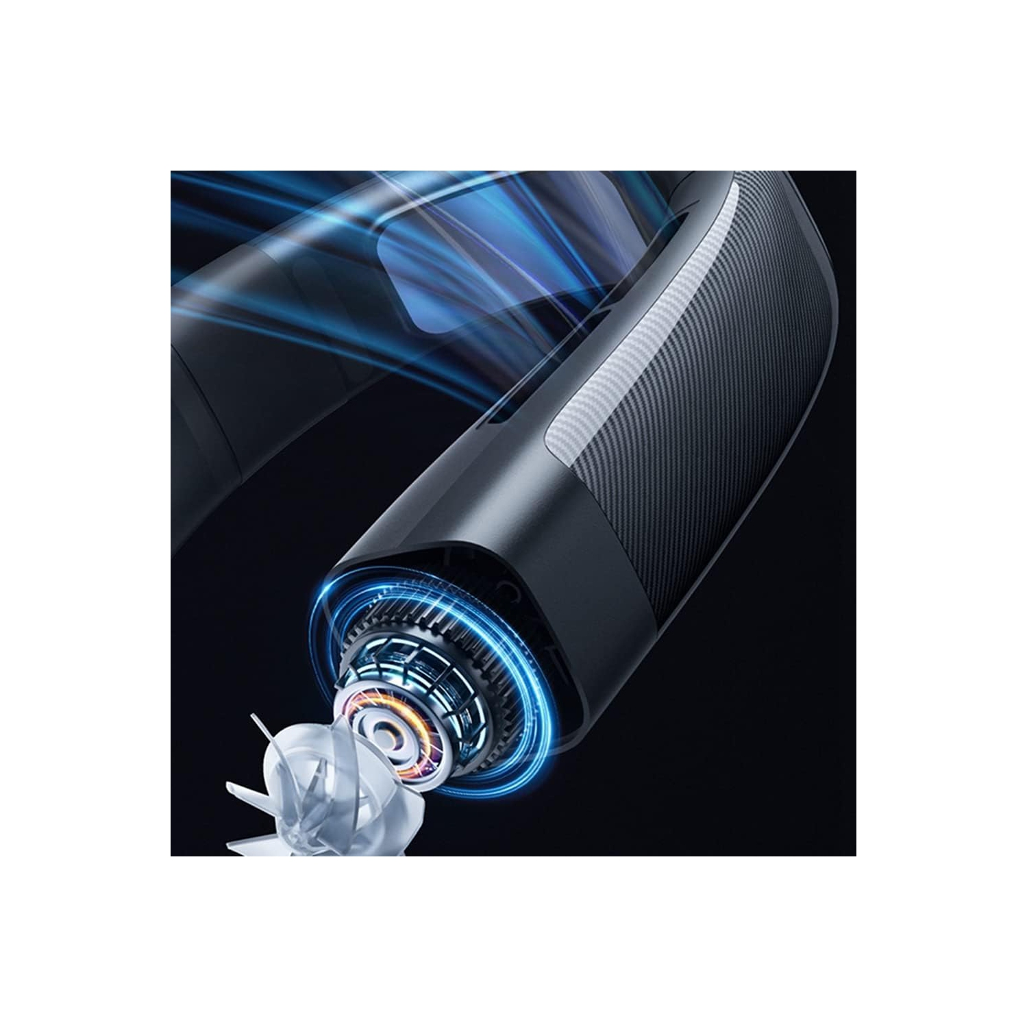 Climatiseur de cou de 4000 mAh, refroidisseur d'air rechargeable USB pour sports d'été, blanc