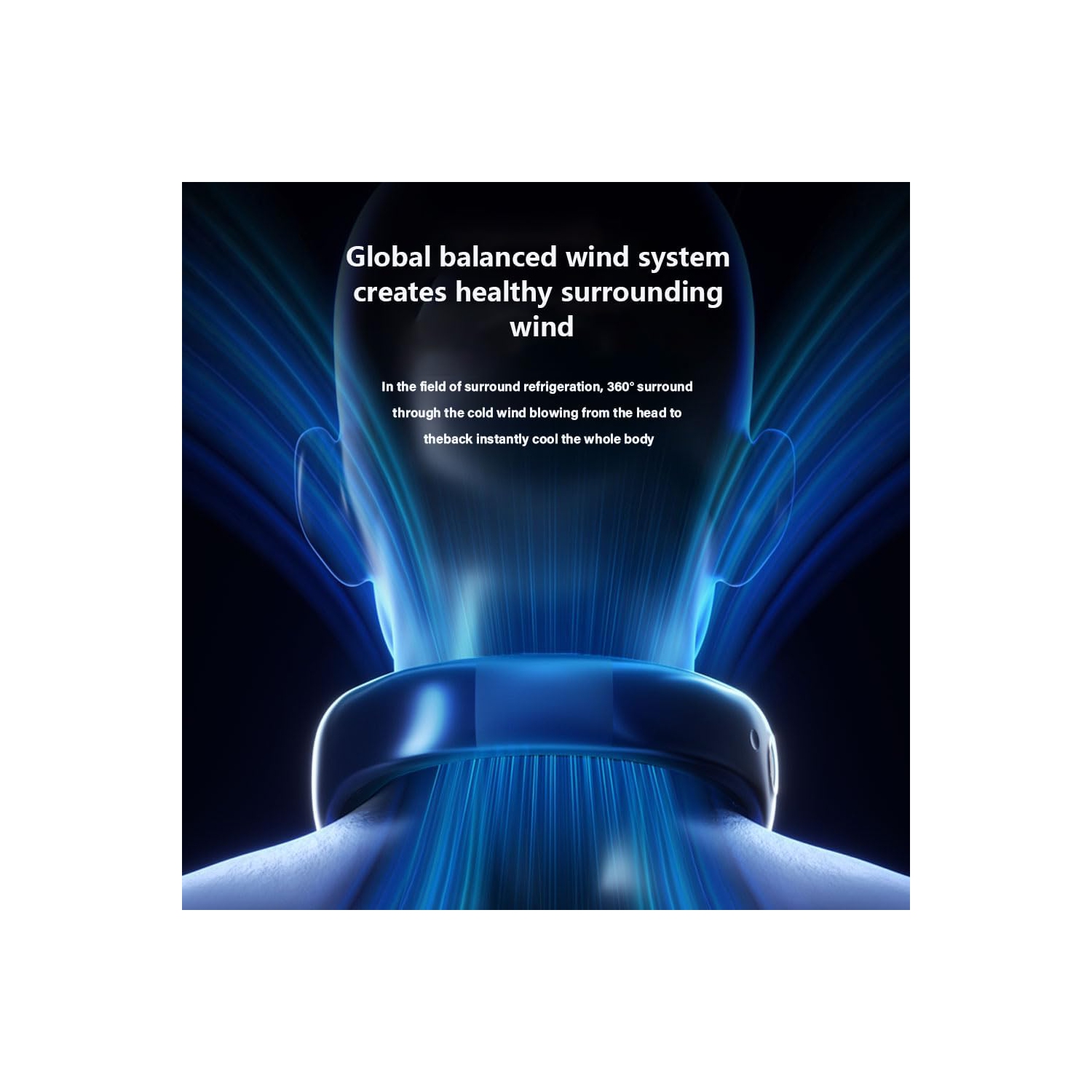 Ventilateur sur le cou, ventilateur portatif mains libres, 5 vitesses, ventilateur USB sur le cou