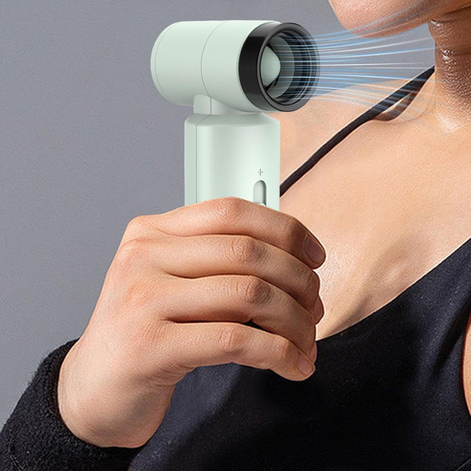 Mini souffleur portatif compact rechargeable, vert