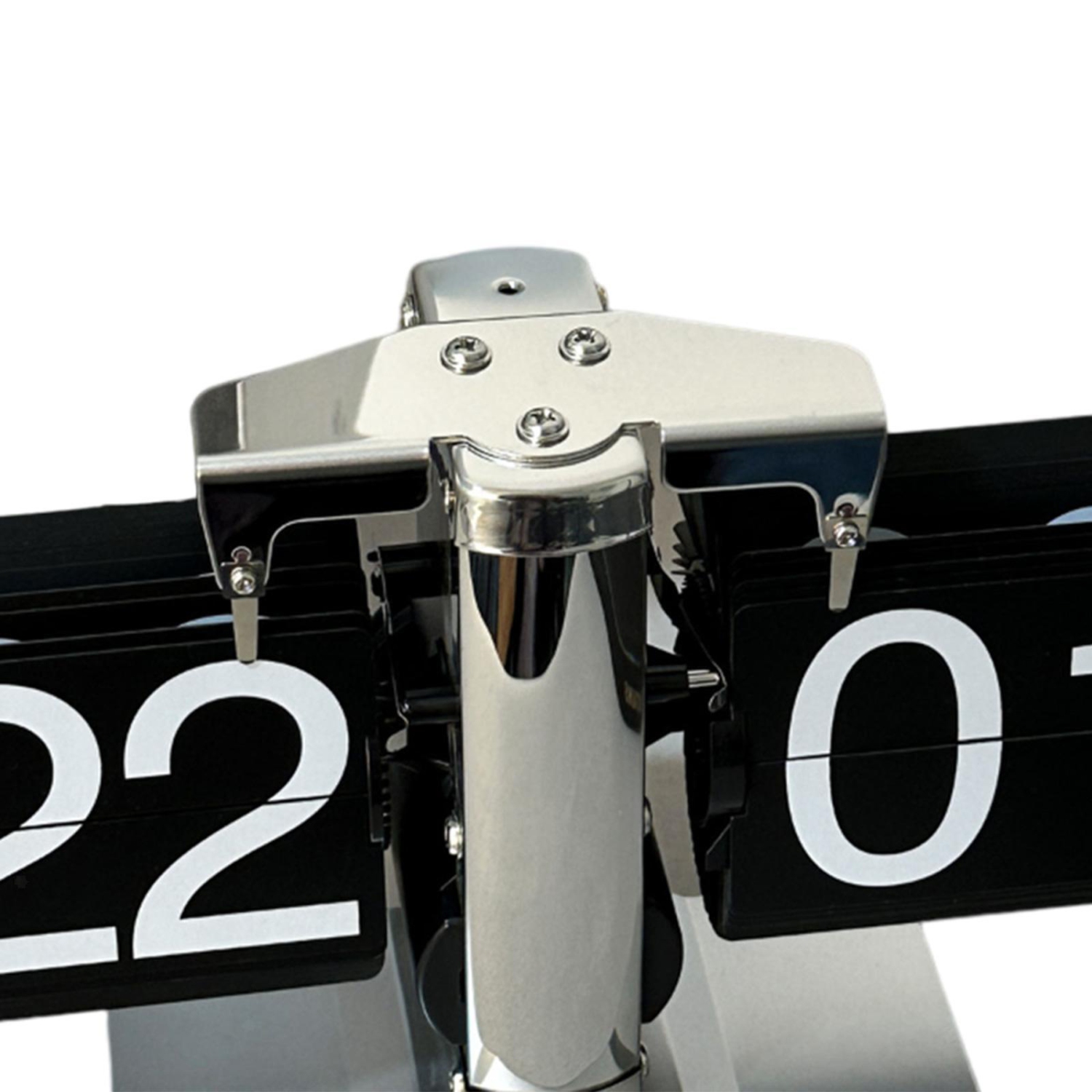 Modern Flip Clock with Ambient Lighting - Ultra-Quiet Page Turning Mechanism, Minimalist Design for Living Room/Bedroom/Workspace