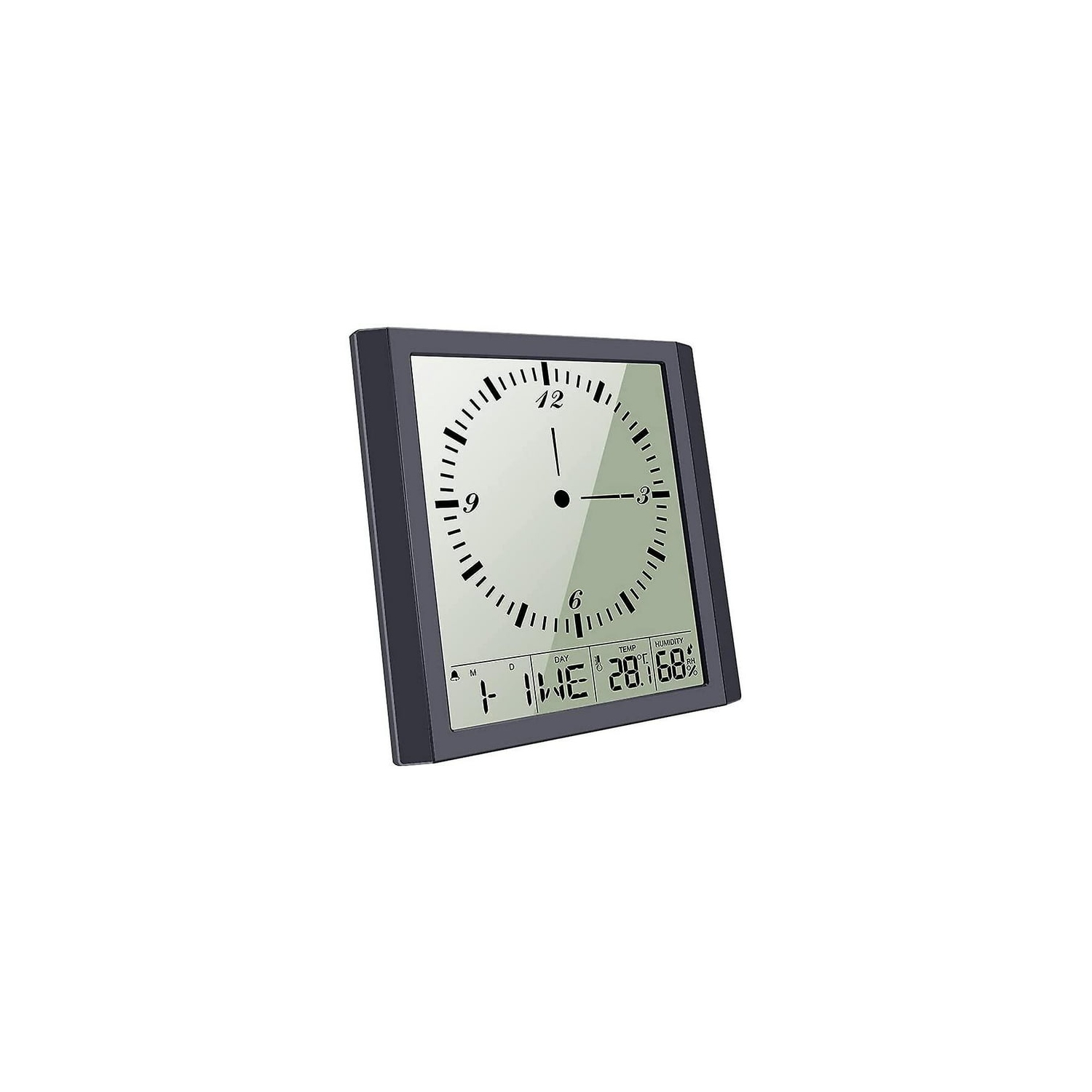 Thermomètre et hygromètre Affichage numérique multifonctionnel Horloge intelligente Le salon peut être accroché ou placé sur un grand écran Réveil