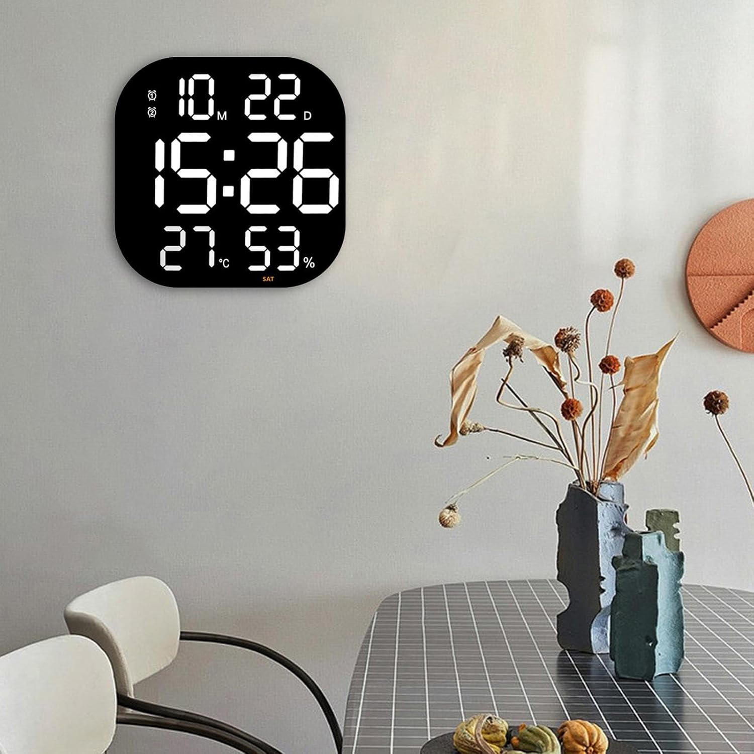 Accessible digital calendar clock - lunar date display, remote control, suitable for the elderly