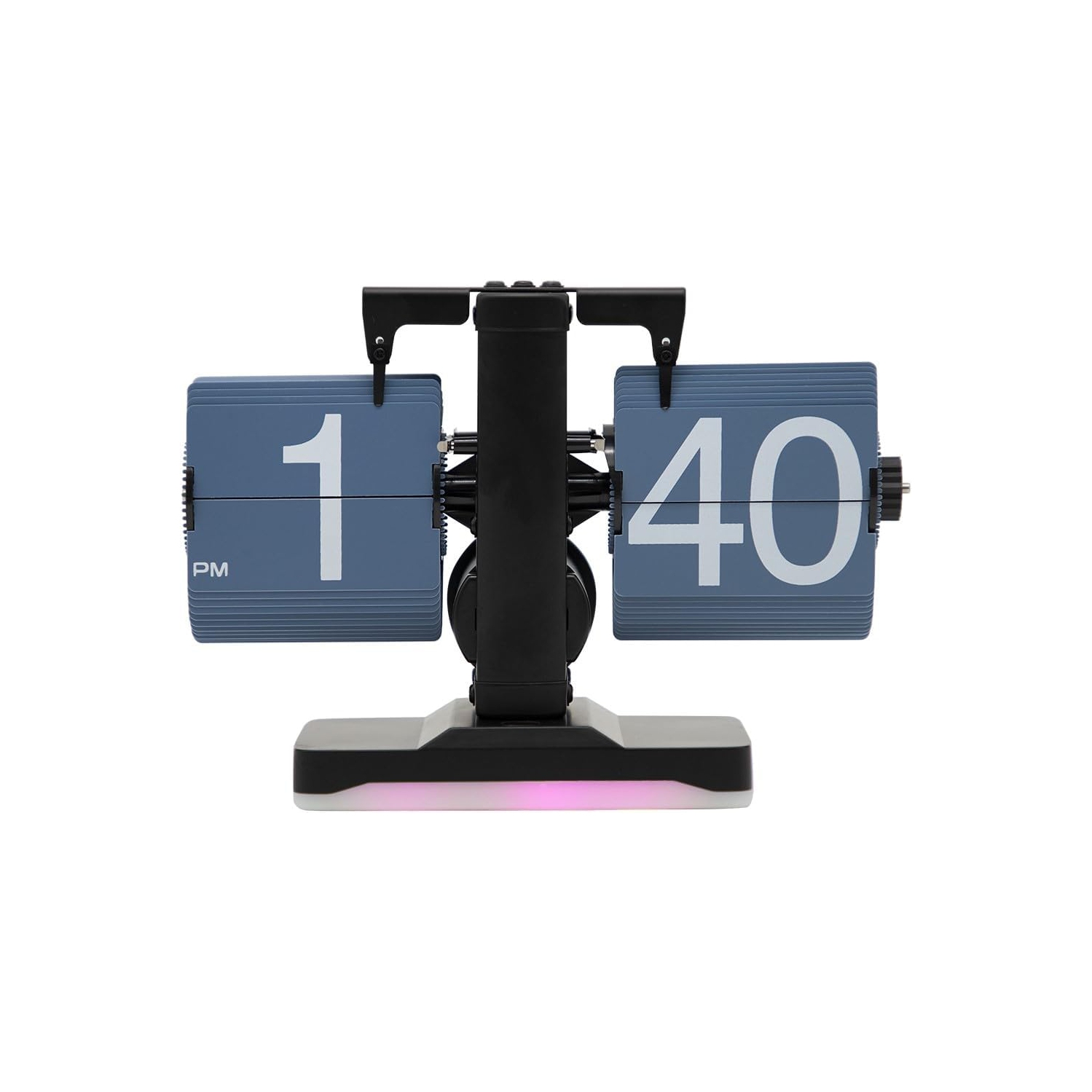 Réveille-matin silencieux qui tourne les pages – Écran LED haute définition, modèle hybride durable en polypropylène/métal, idéal pour le