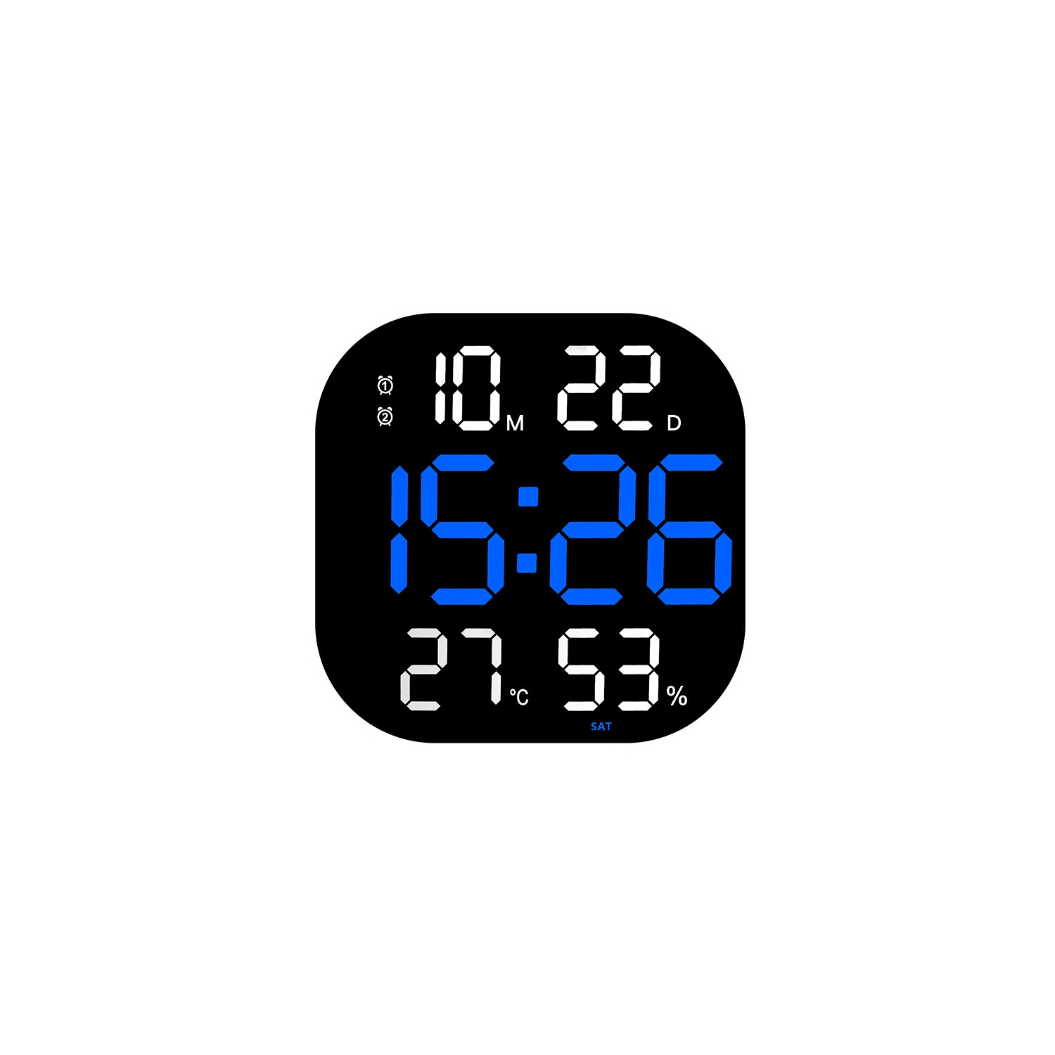 Horloge numérique pour personnes âgées&nbsp;: très grande police, télécommande sans fil, affichage double de la température en Fahrenheit/Celsius