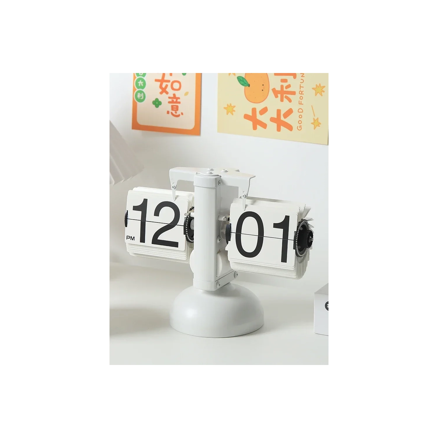 Balanced Page Turning Digital Clock, Creative Mechanical Retro Style Desk Clock Durable Automatic Page Turning Desk Clock Home Decoration Suitable