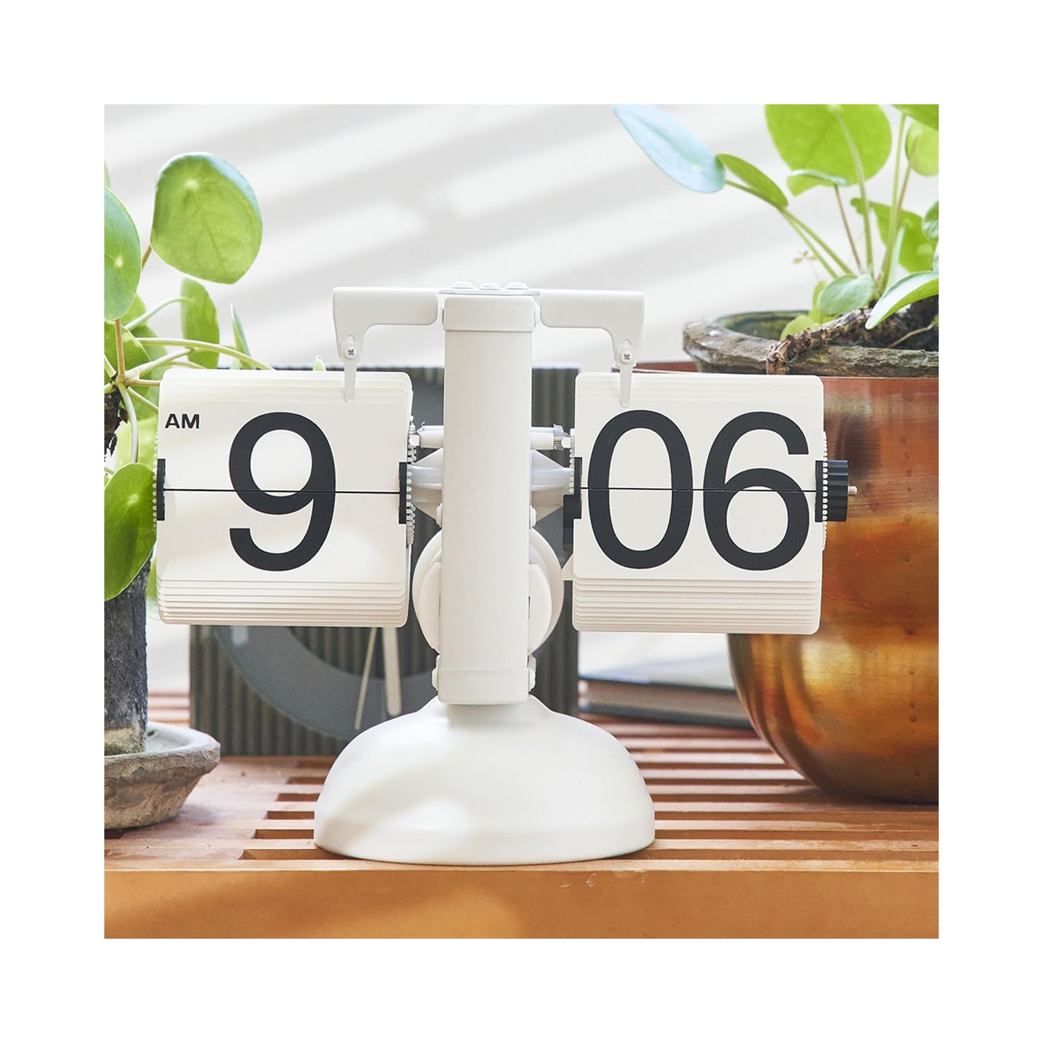 Balanced Page Turning Digital Clock, Creative Mechanical Retro Style Desk Clock Durable Automatic Page Turning Desk Clock Home Decoration Suitable