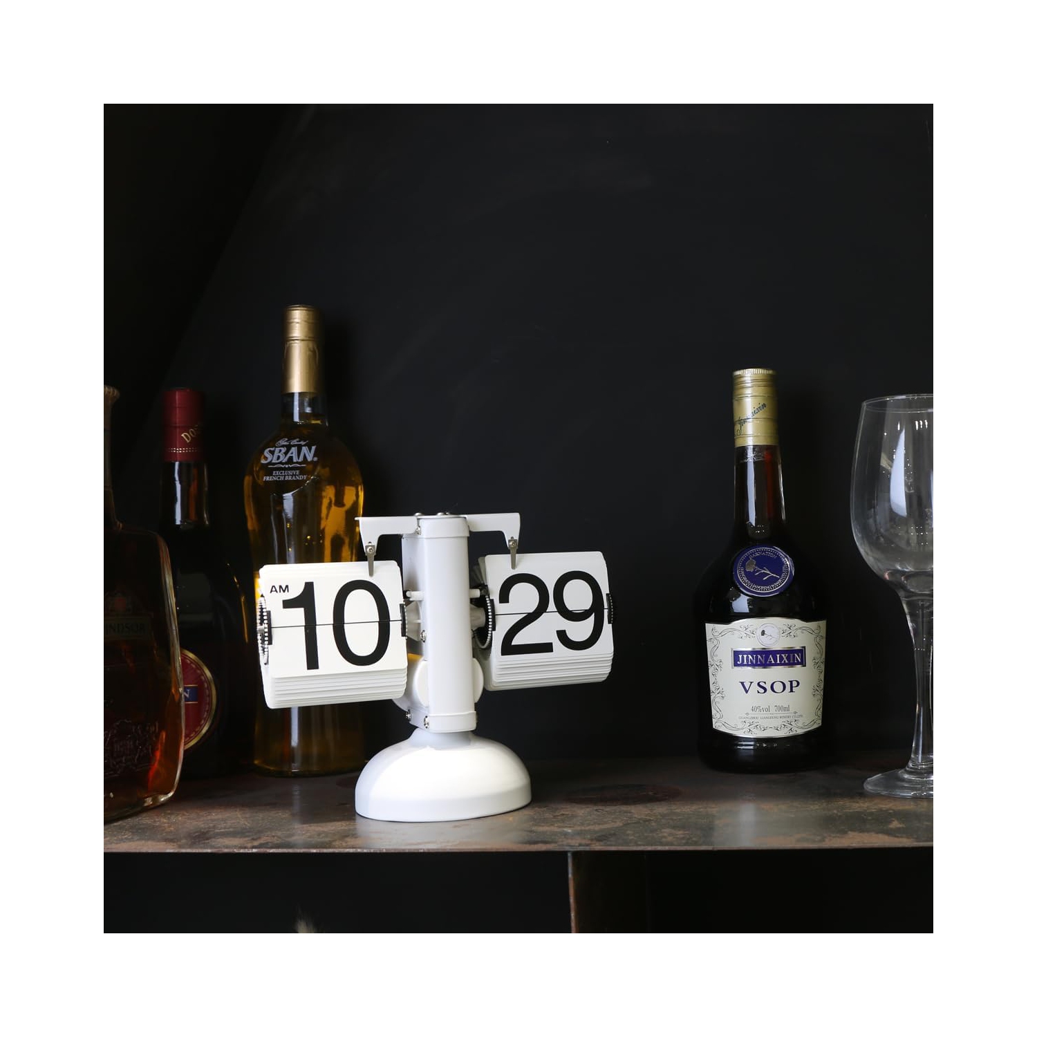 Balanced Page Turning Digital Clock, Creative Mechanical Retro Style Desk Clock Durable Automatic Page Turning Desk Clock Home Decoration Suitable