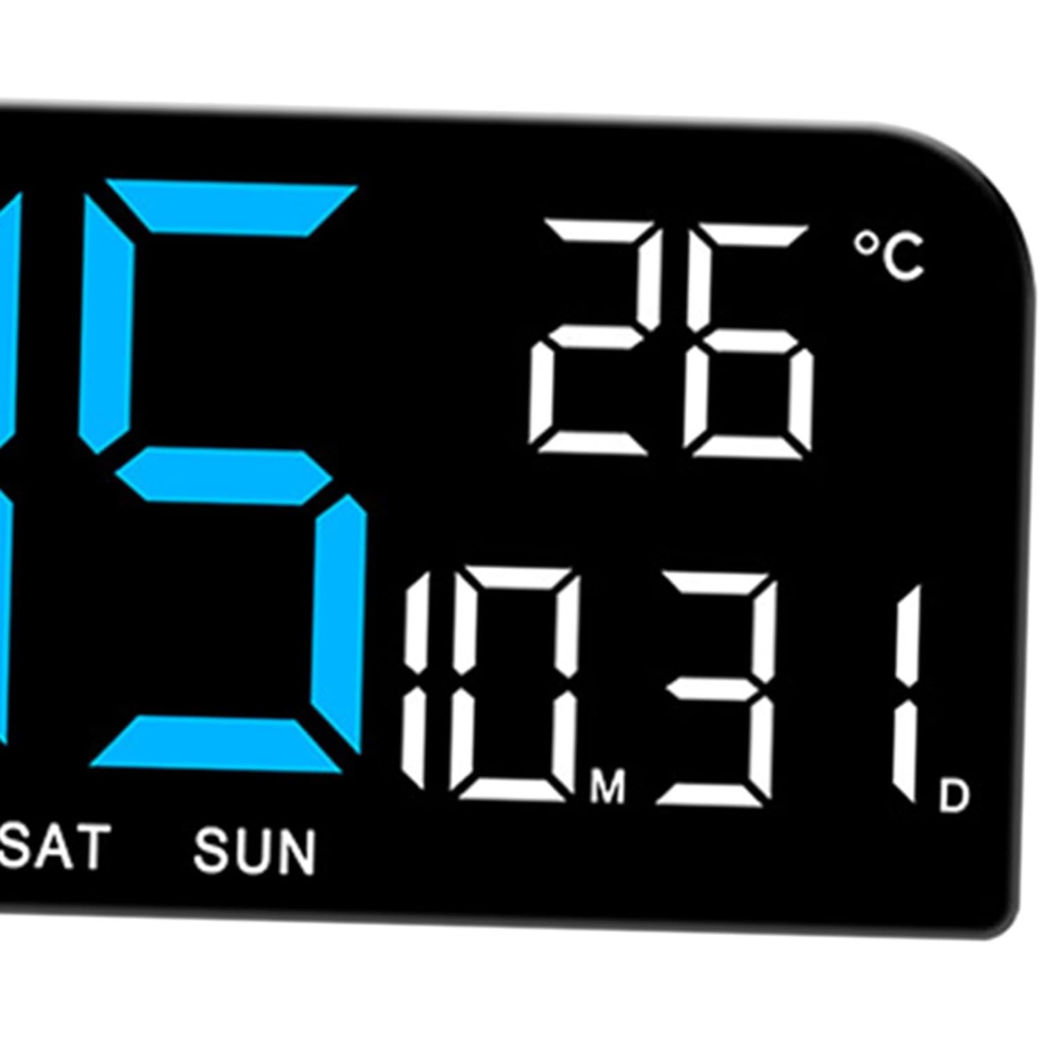 Horloge numérique noire - réveil double, luminosité réglable et affichage de la température, adapté pour la maison/le bureau/la cuisine Horloge de