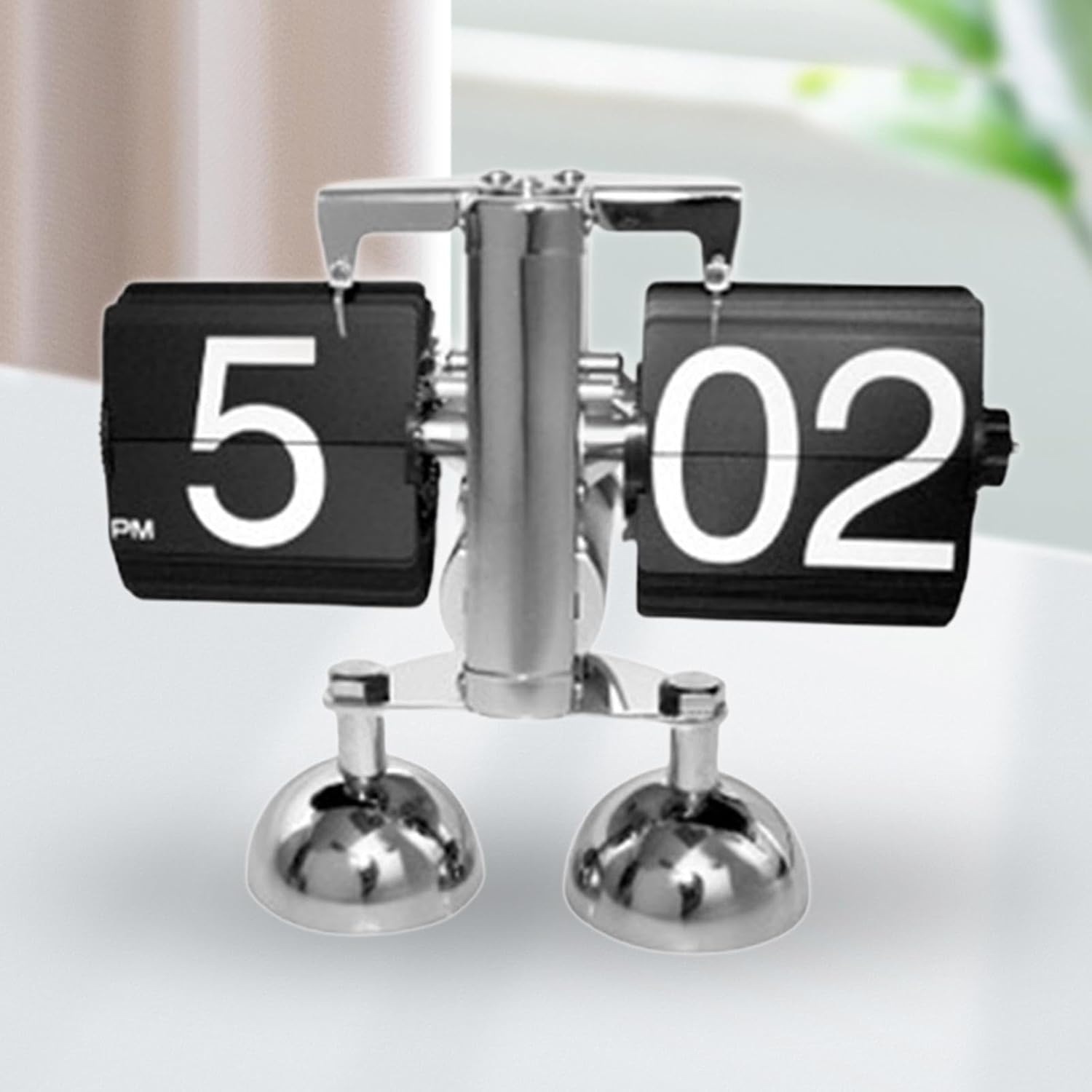 Balanced Page Turning Digital Clock, Creative Mechanical Retro Style Desk Clock Durable Automatic Page Turning Desk Clock Home Decoration Suitable