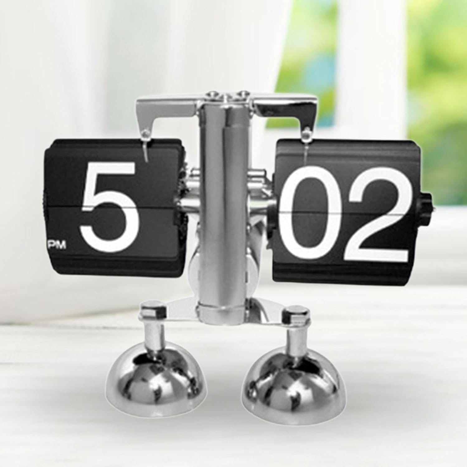 Balanced Page Turning Digital Clock, Creative Mechanical Retro Style Desk Clock Durable Automatic Page Turning Desk Clock Home Decoration Suitable