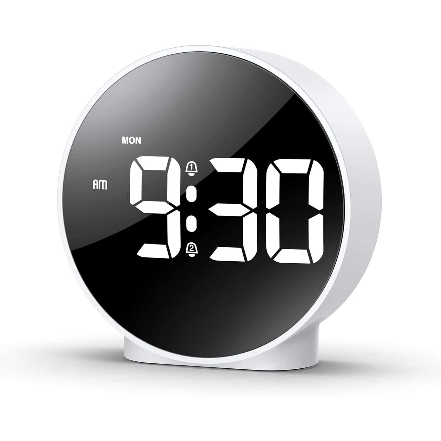 Minimalist LED Digital Alarm Clock - Adjustable Brightness, 5 Alarm Modes, Function, Dual Power Supply, 12/24 Hour Format, Perfect for Bedside and