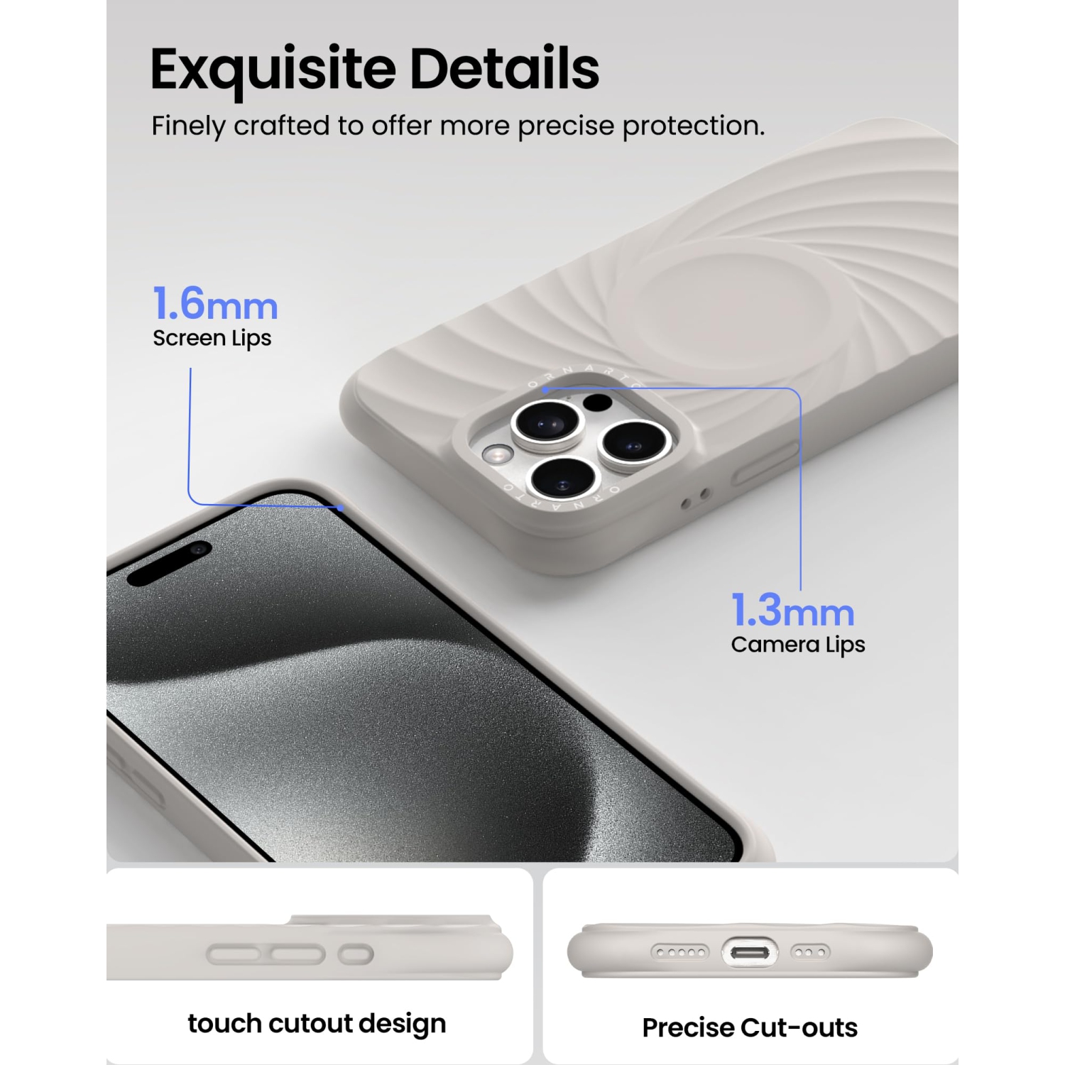 ORNARTO Vortuxe Designed for iPhone 15 Pro max Case, [Compatible with MagSafe/Military-Grade Drop Protection], Liquid Silicone Phone 15 Pro Max with