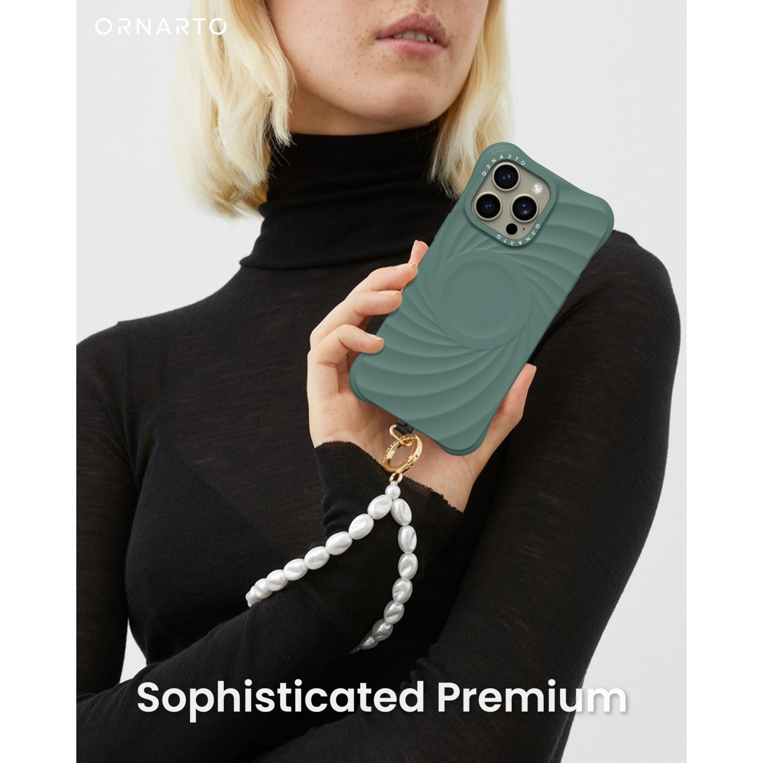 OrnARTO Vortuxe conçu pour iPhone 15 Pro Max, [compatible avec MagSafe/protection de qualité militaire contre les chutes], téléphone en silicone