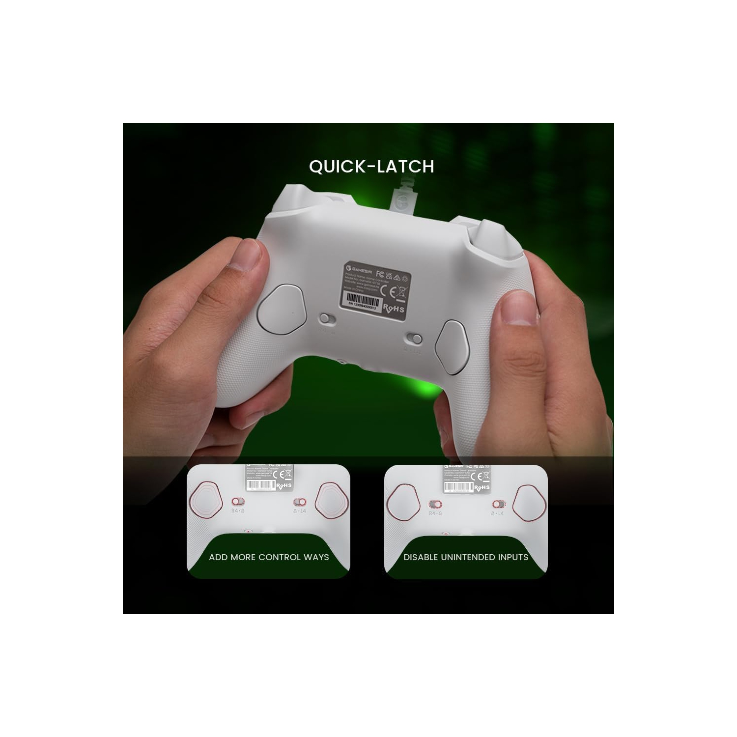 Manette avec fil G7 SE de GameSir pour Xbox Series X|S, Xbox One et Windows 10/11, manette de jeu prête à l'emploi avec manches à balai/gâchette à