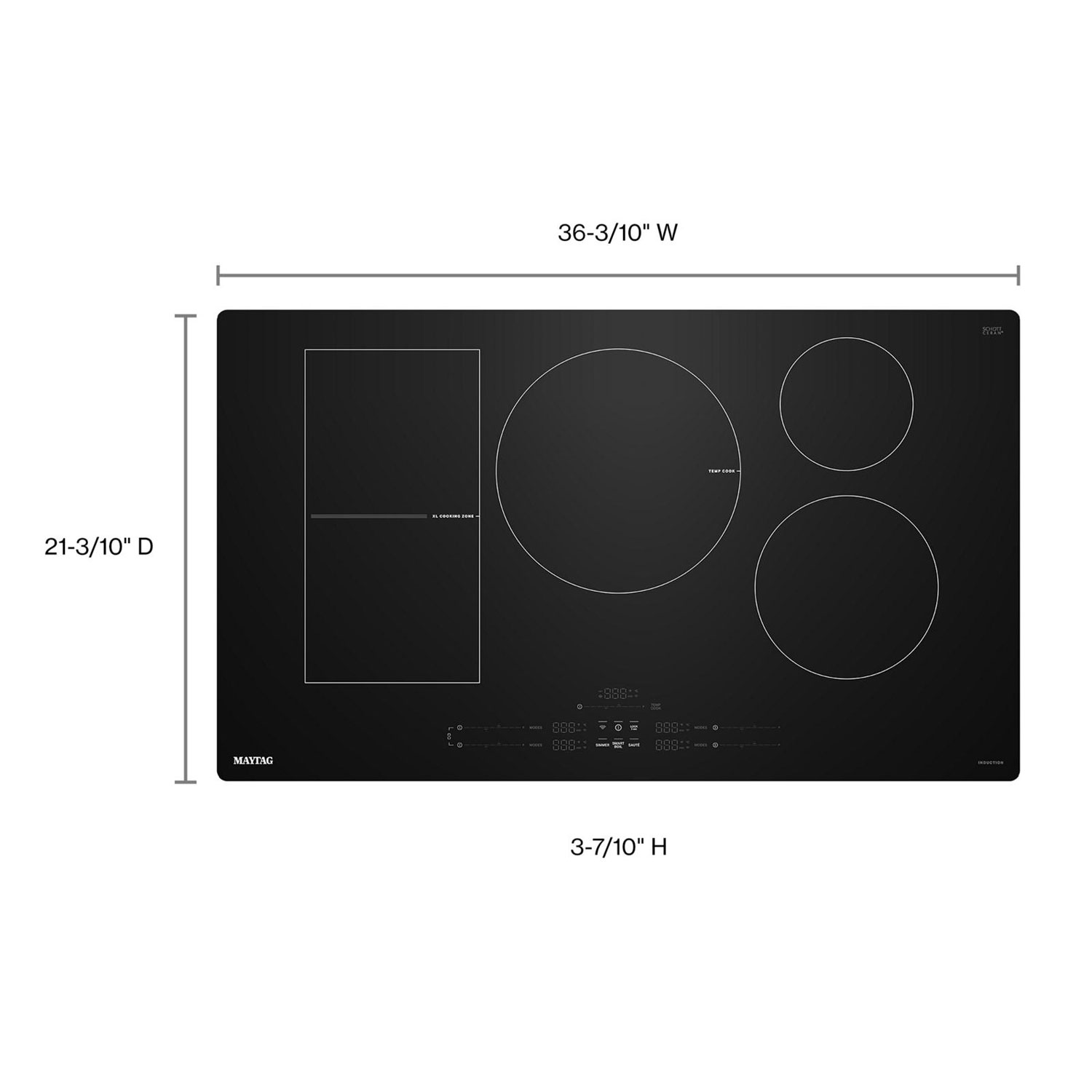 Maytag 36" 5-Element Induction Cooktop - Black