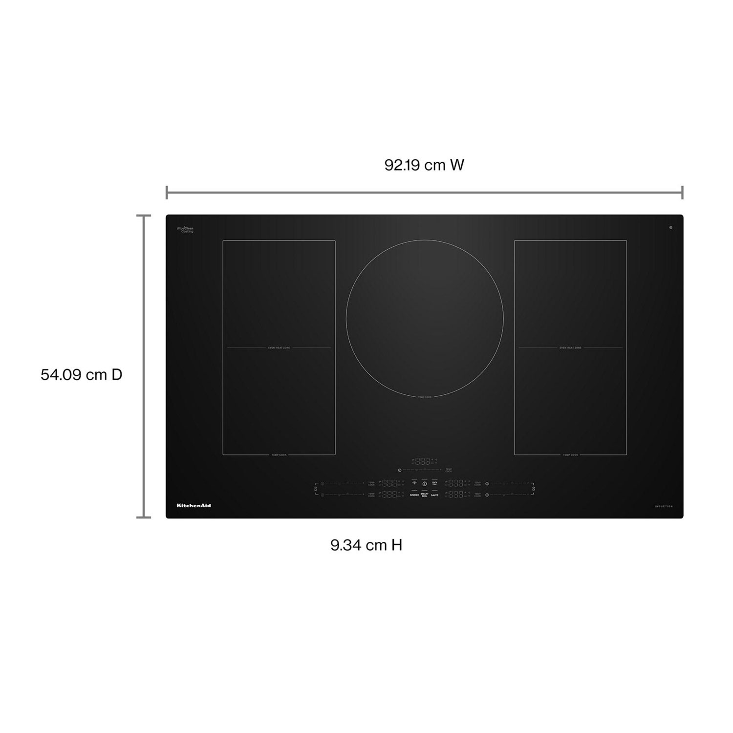 KitchenAid 36" 5-Element Temp Cook Induction Cooktop - Black